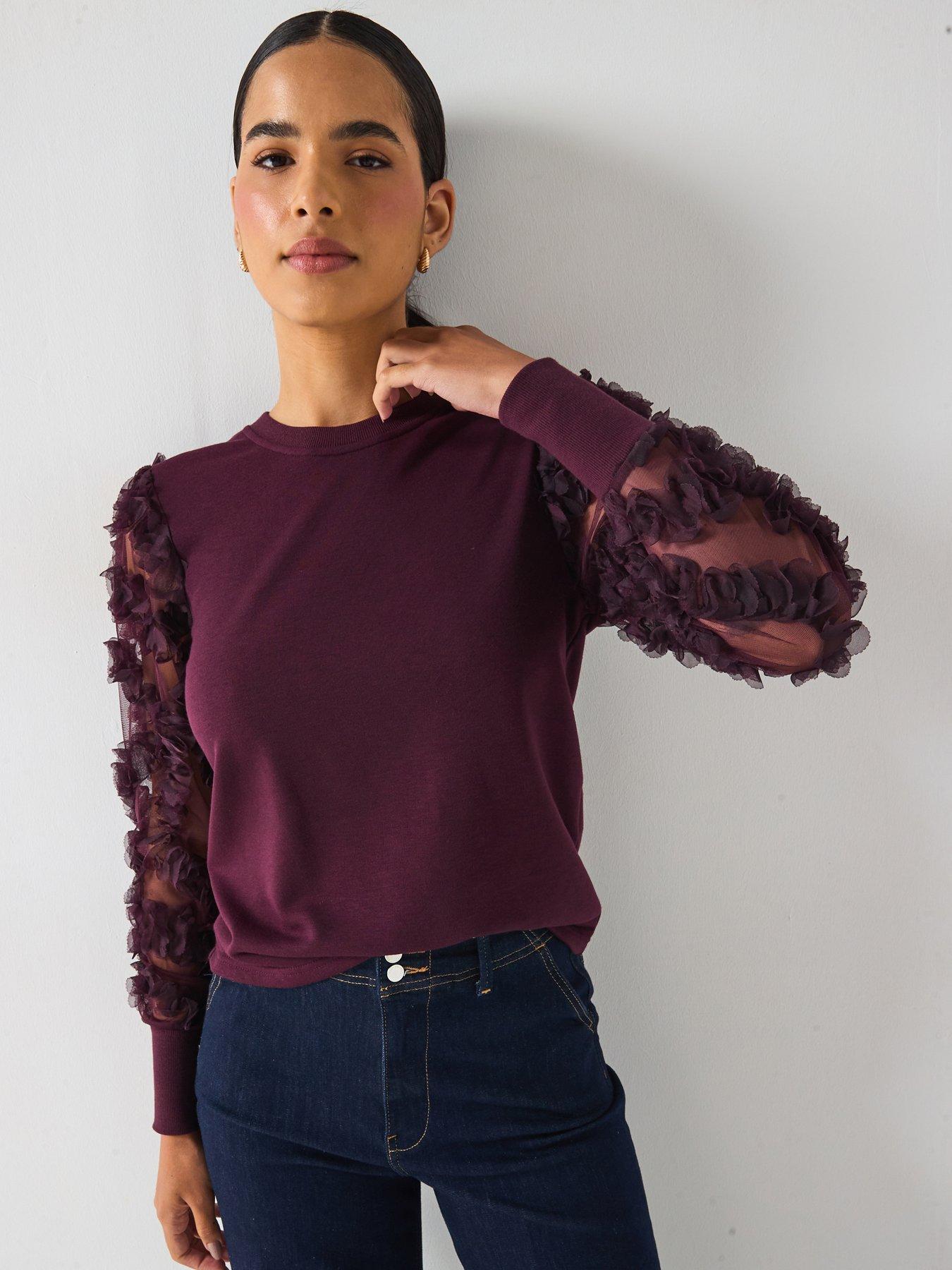 JDY Fairview Long Sleeve Jersey Jumper - Purple