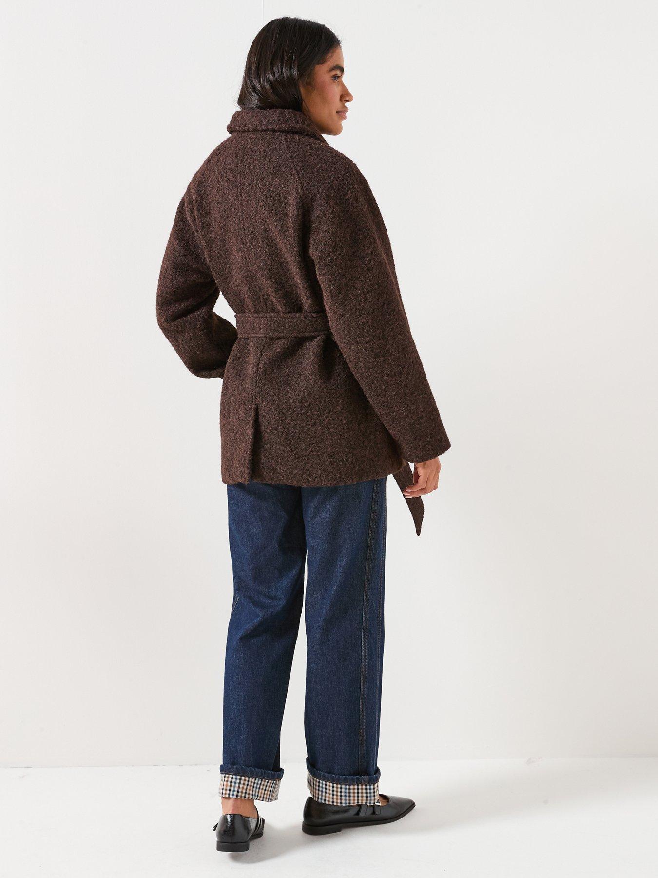 Image 2 of 6 of JDY Nevada Boucle Belt Coat - Brown