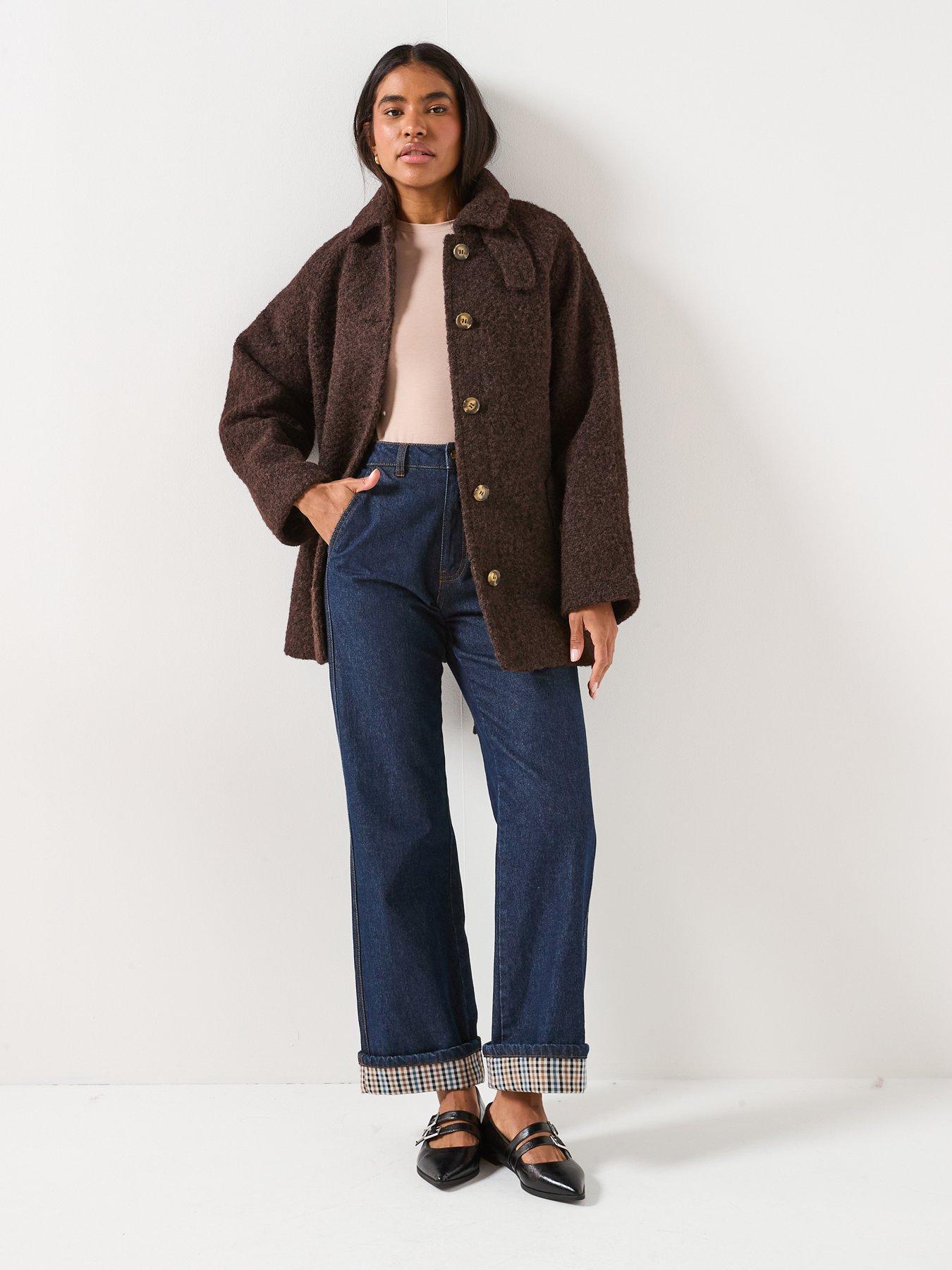 Image 3 of 6 of JDY Nevada Boucle Belt Coat - Brown