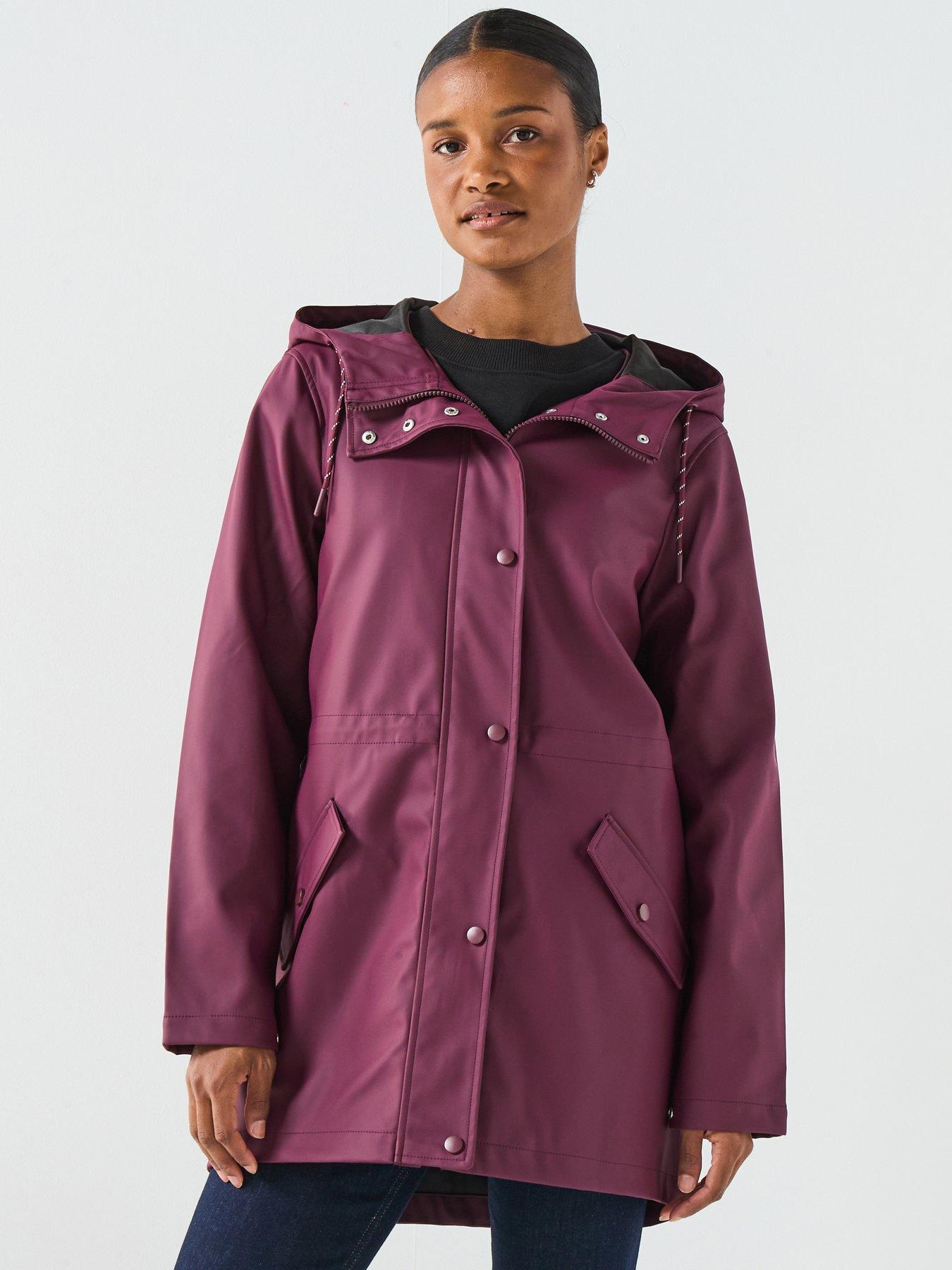Vero Moda Malou Coated Rain Jacket Pink Very