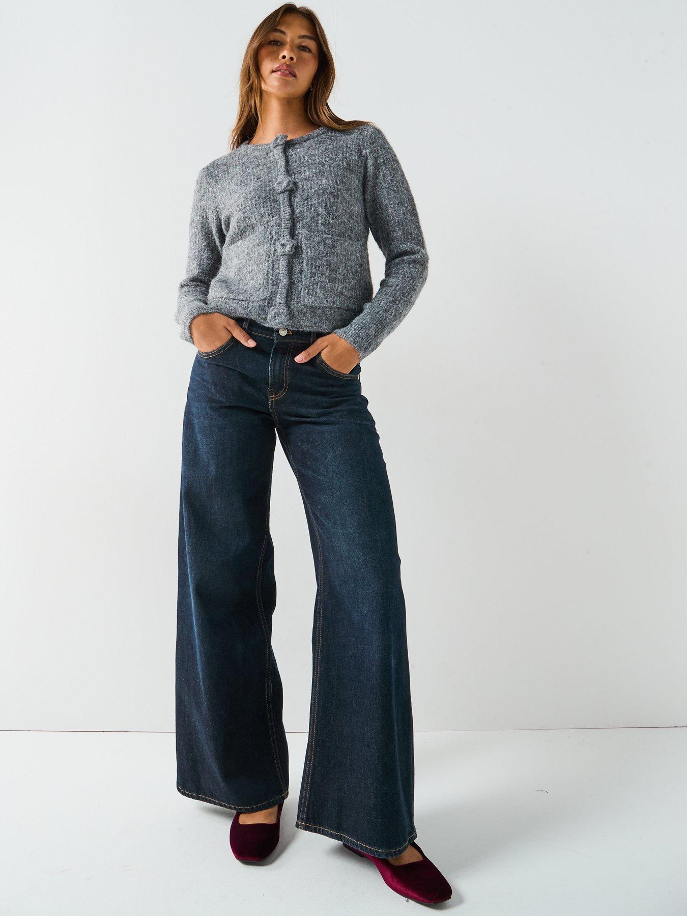 Image 3 of 6 of Vero Moda Blossom Long Sleeve Cardigan - Grey