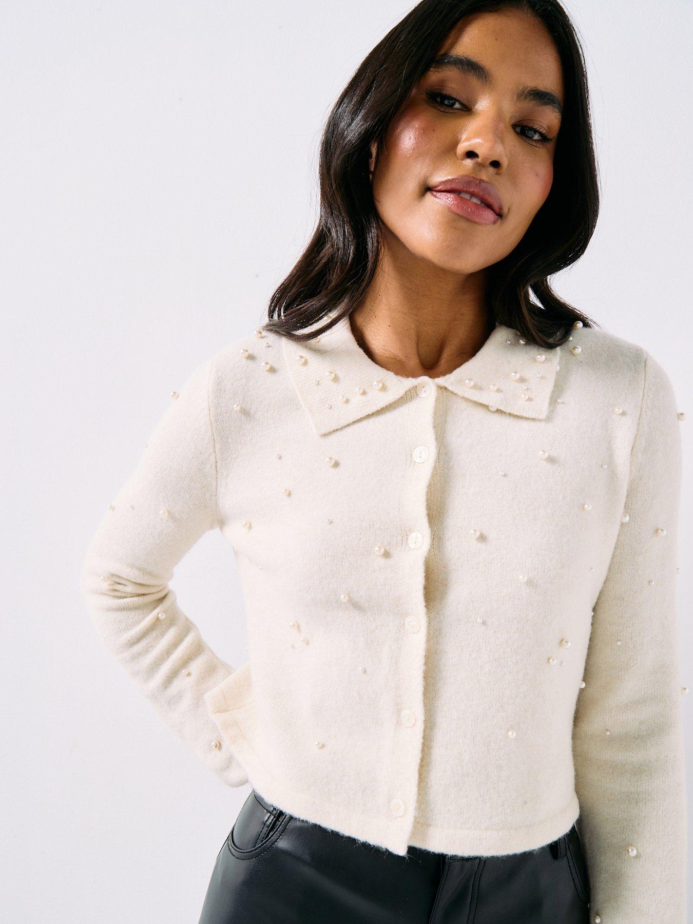 Vero Moda Vmpalermo Knitted Cardigan, Cream, Size Xs, Women