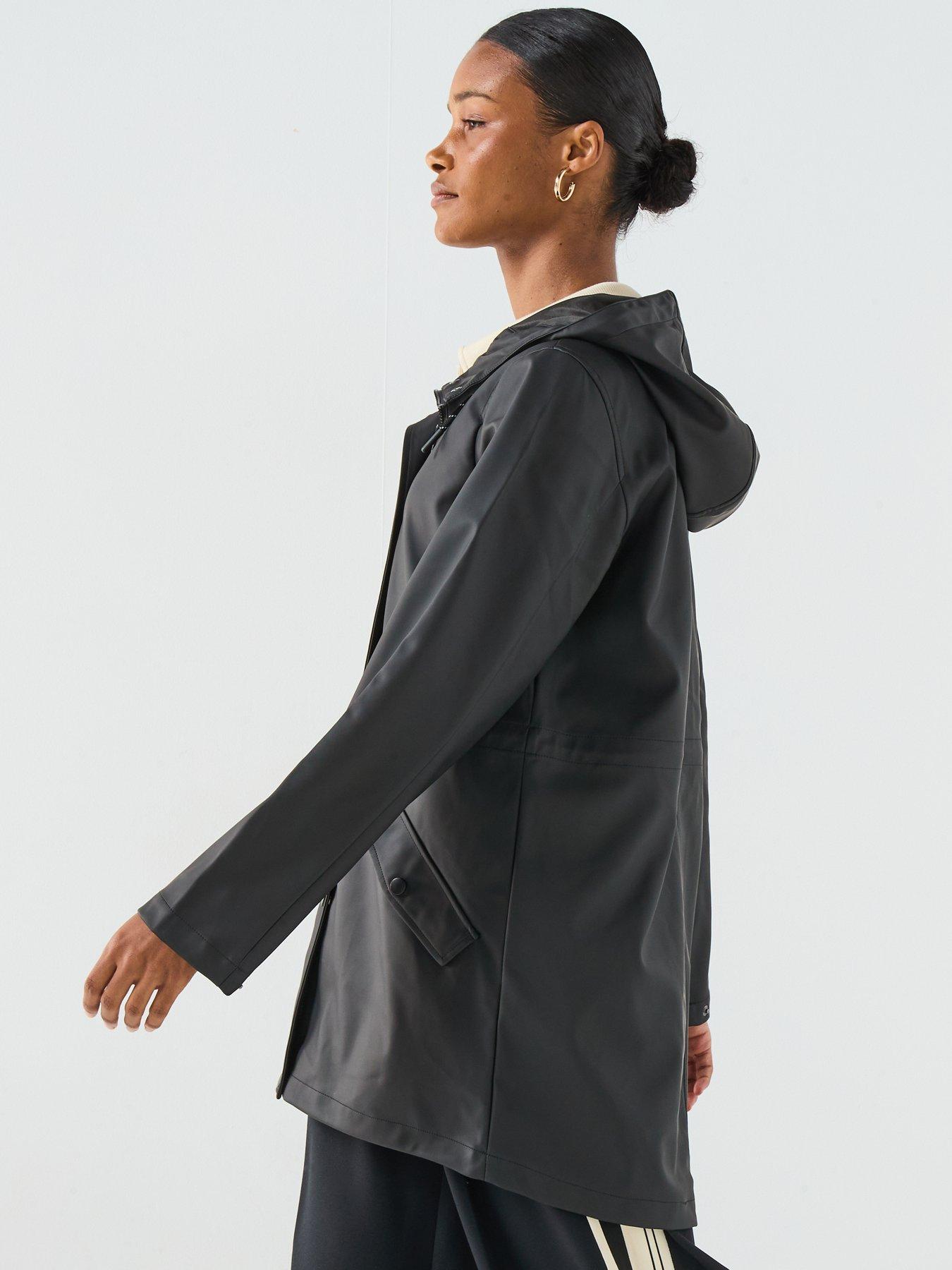 Image 5 of 6 of Vero Moda Malou Coated Rain Jacket - Black