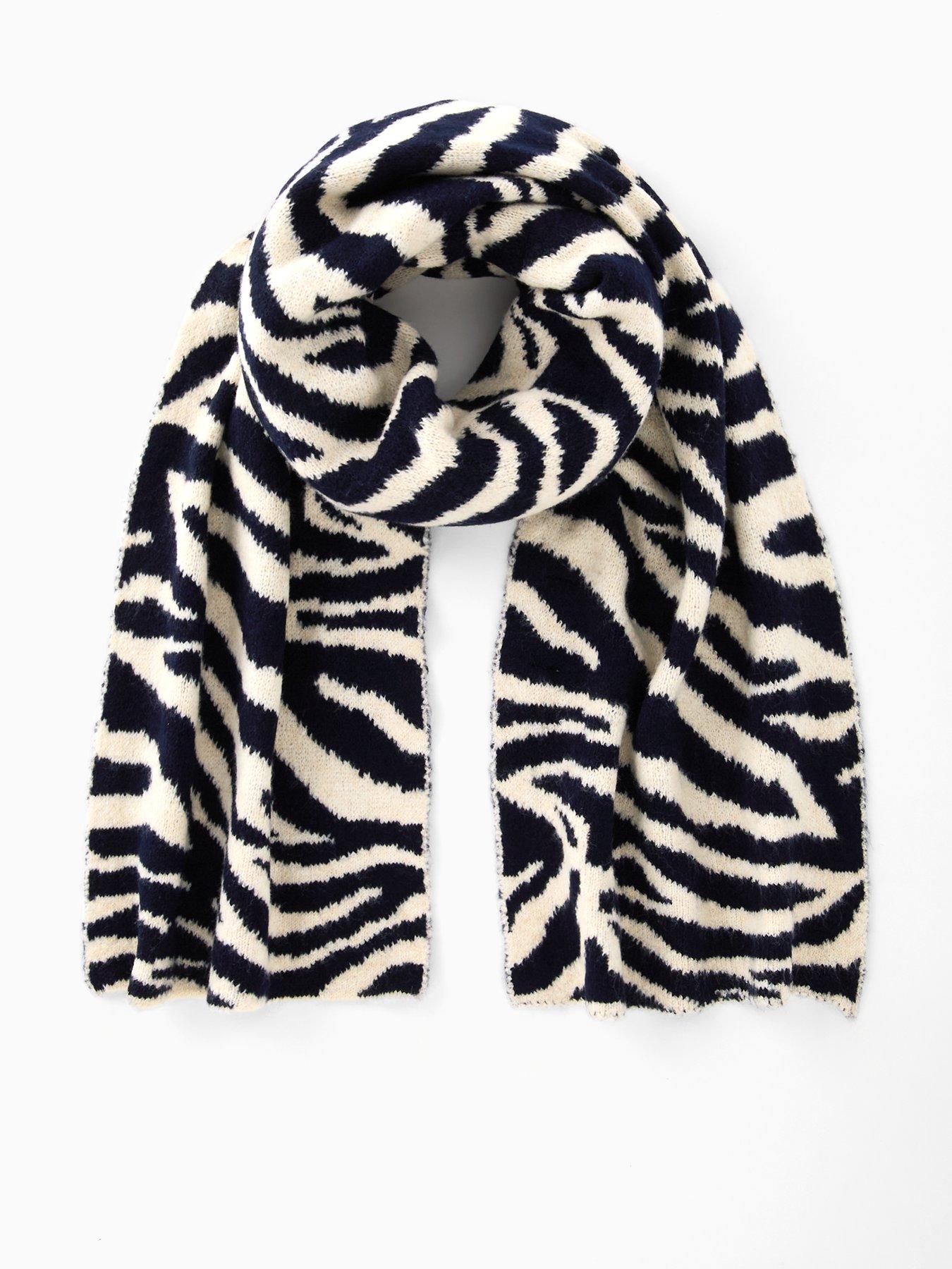 PIECES Zebra Print Long Scarf  - Multi
