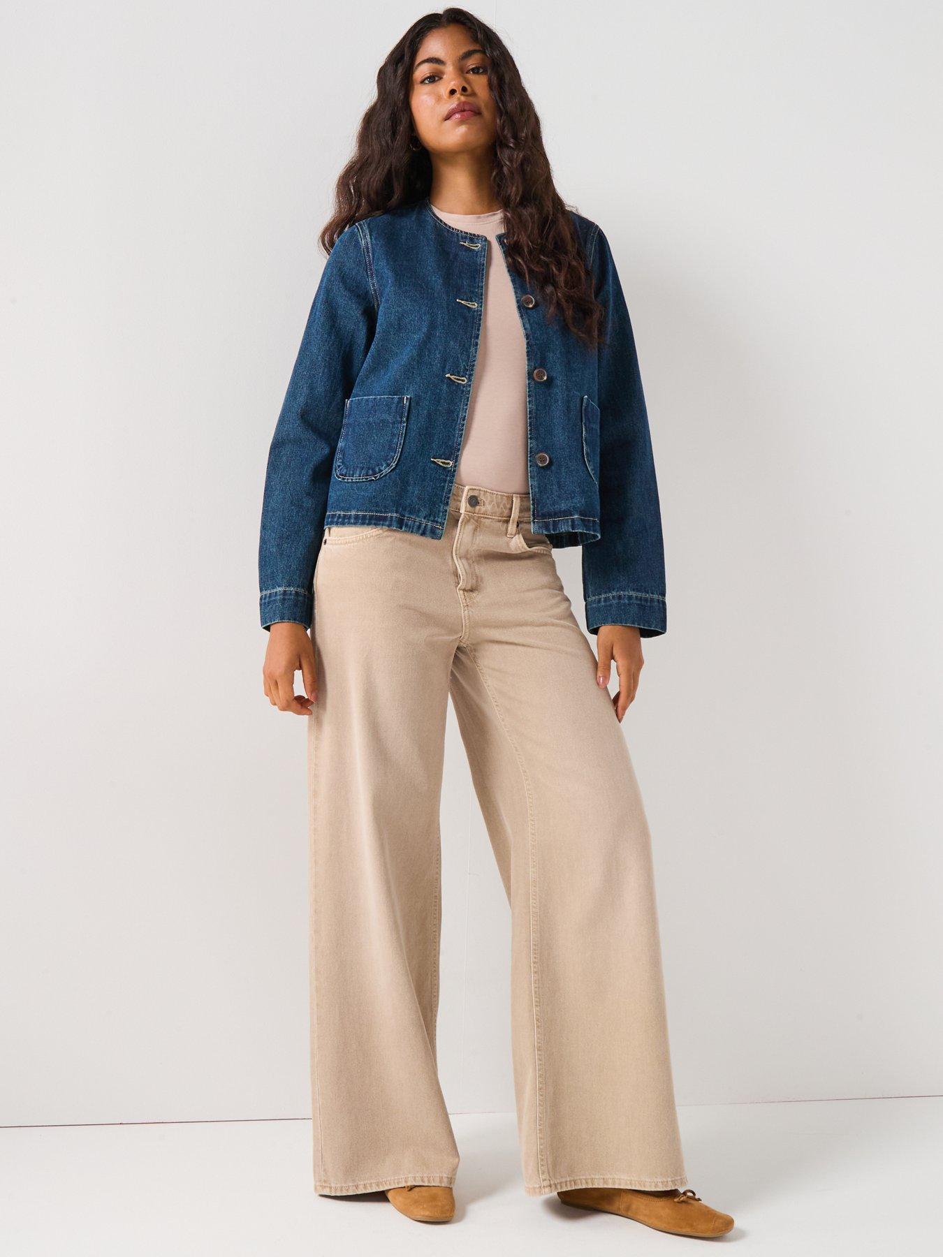 Image 3 of 6 of AWARE Awmindy Long Sleeve&nbsp;Short Denim Jacket - Blue