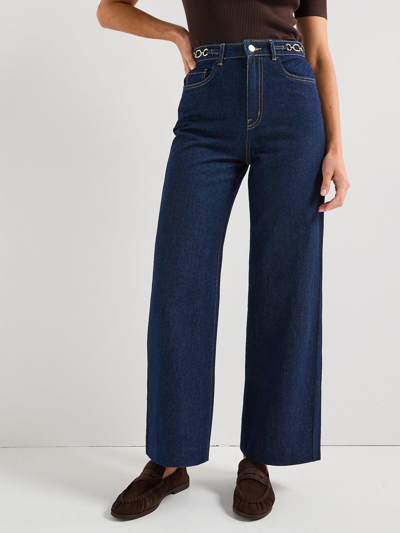 Image 1 of 6 of Vero Moda Kathy High Rise Wide Leg Jean - Blue