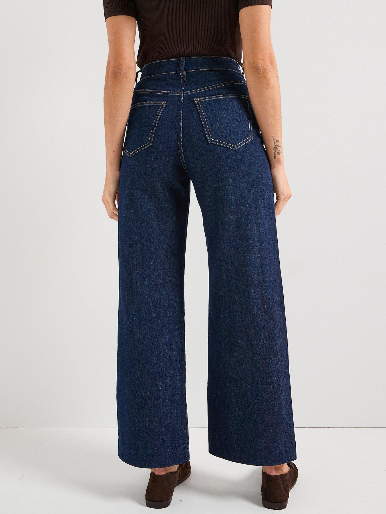 Image 2 of 6 of Vero Moda Kathy High Rise Wide Leg Jean - Blue