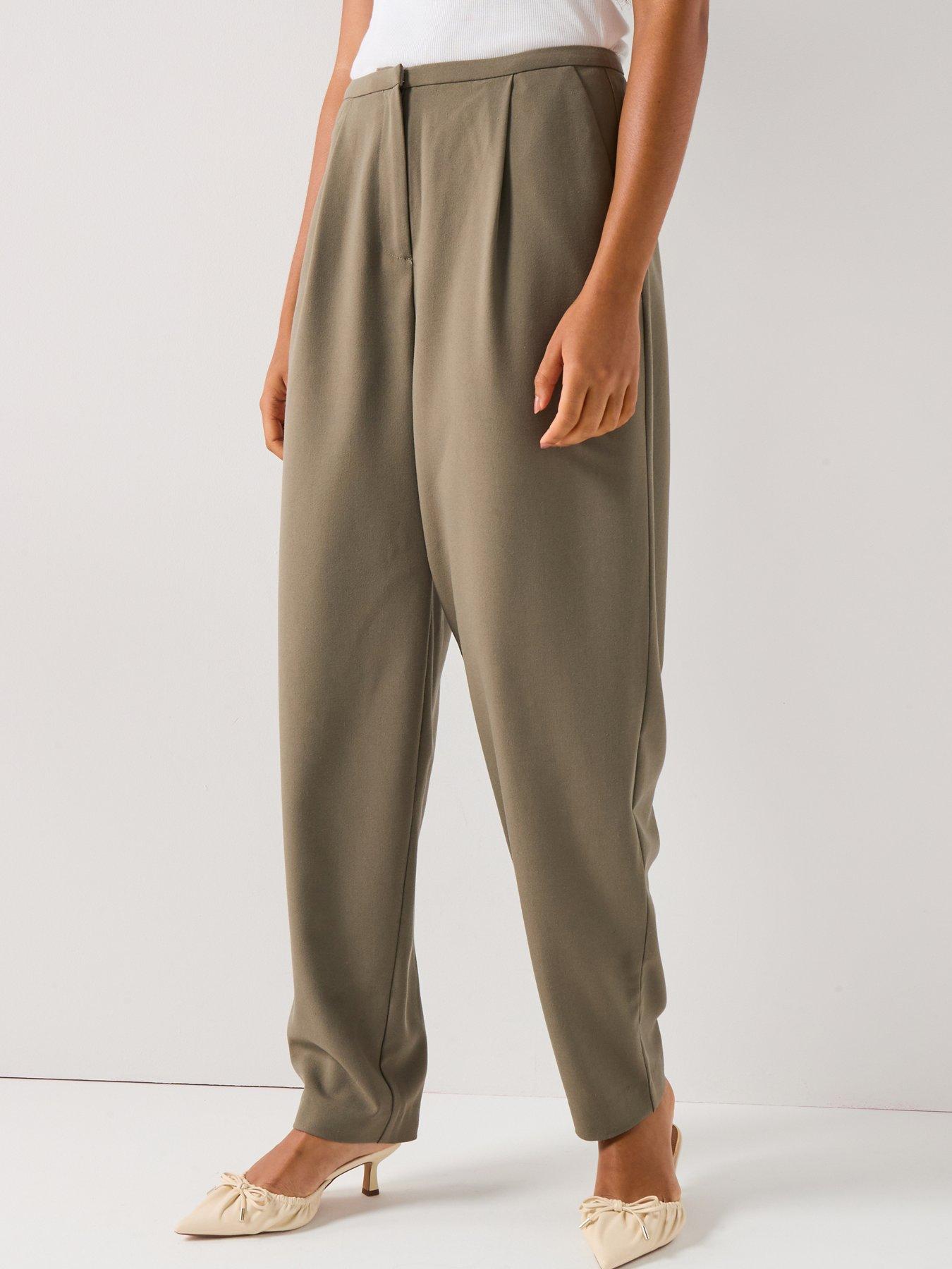 undefined Sira High Waist Tailored Trouser  - Green
