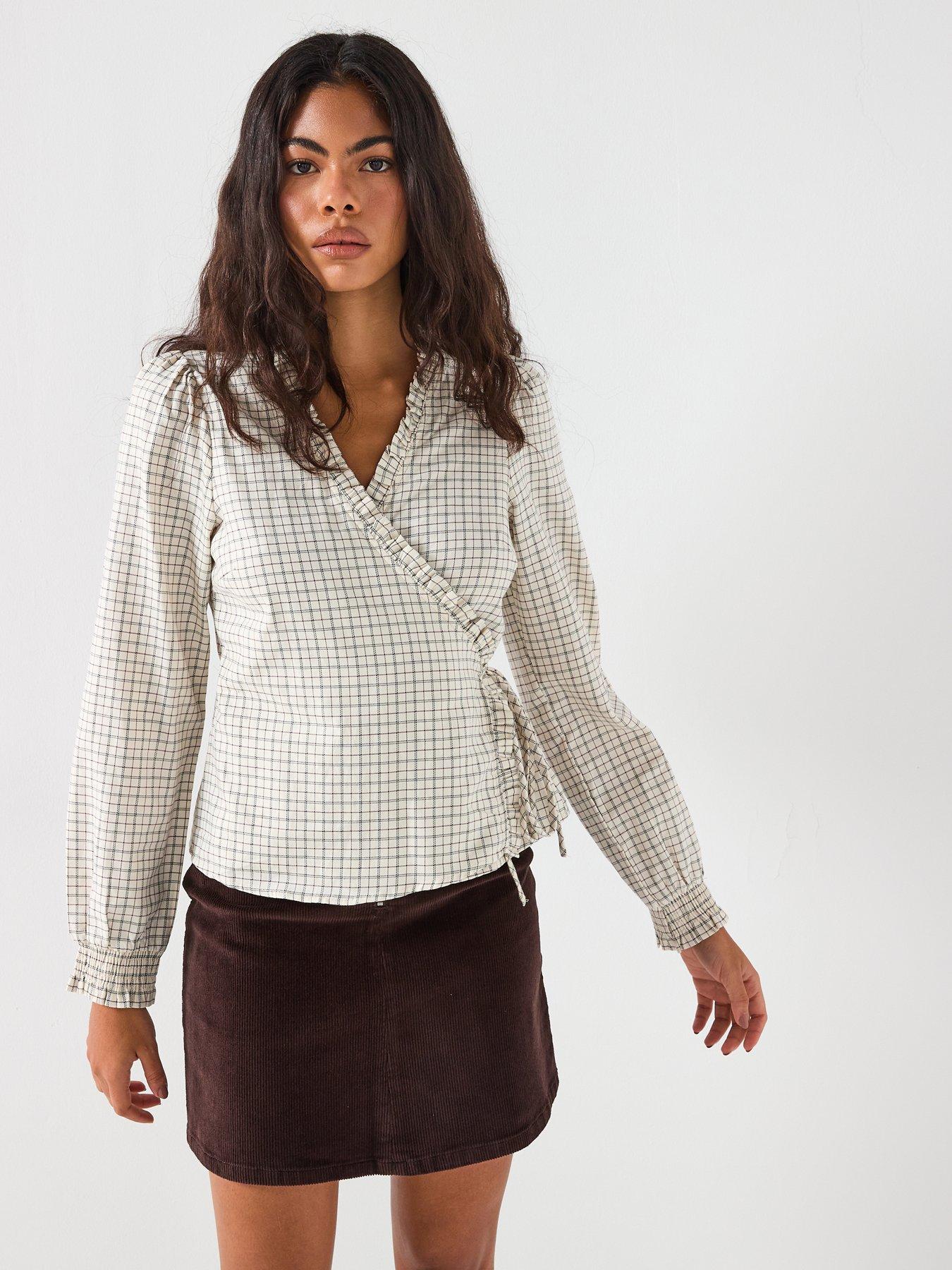 Vero Moda Lova Long Sleeve Wrap Top - Red