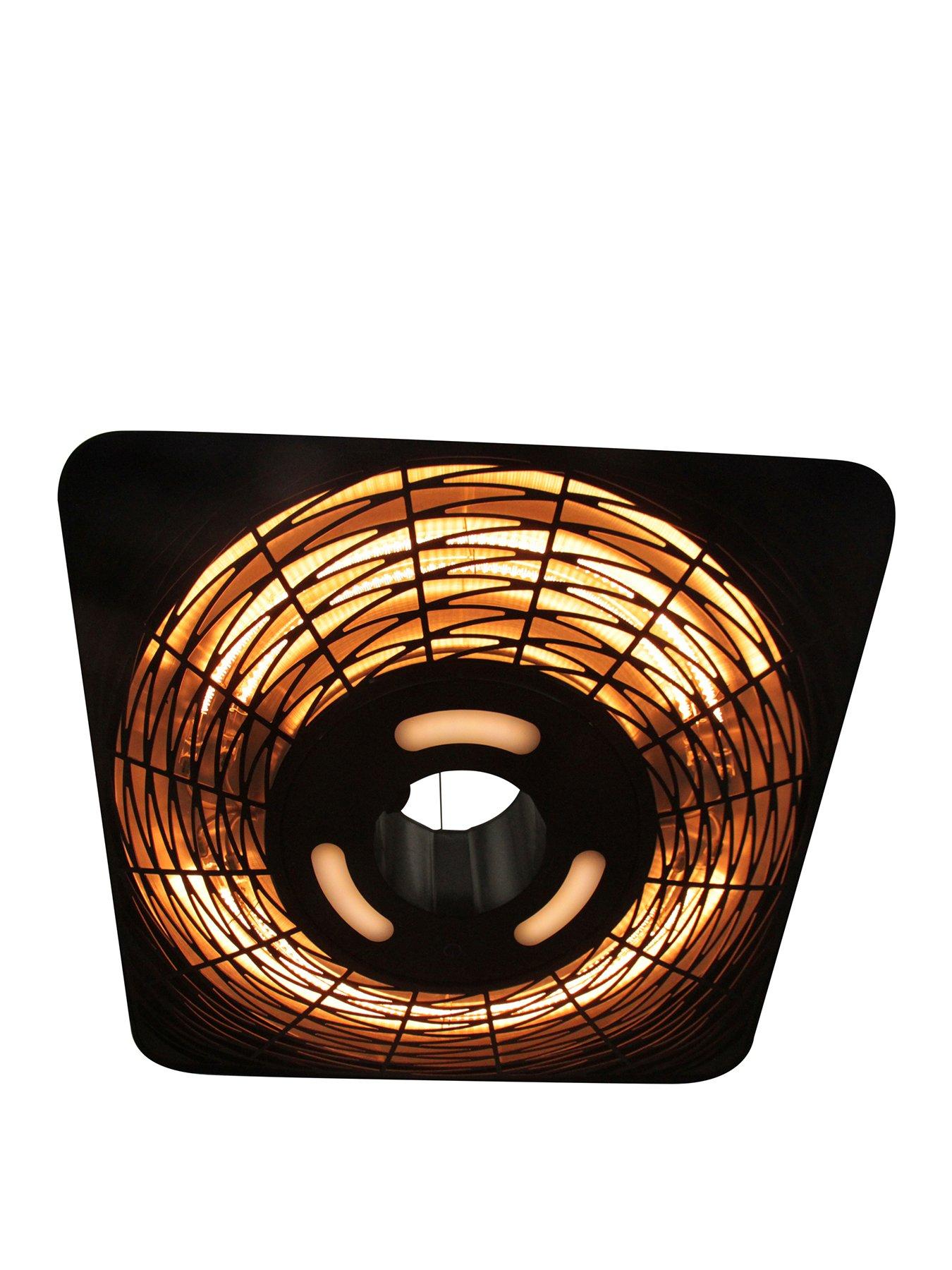 Image 2 of 6 of OutSunny 2000W Electric Hanging Patio Heater Ceiling Mounted Halogen Heating Indoor Outdoor with Remote Control Aluminium