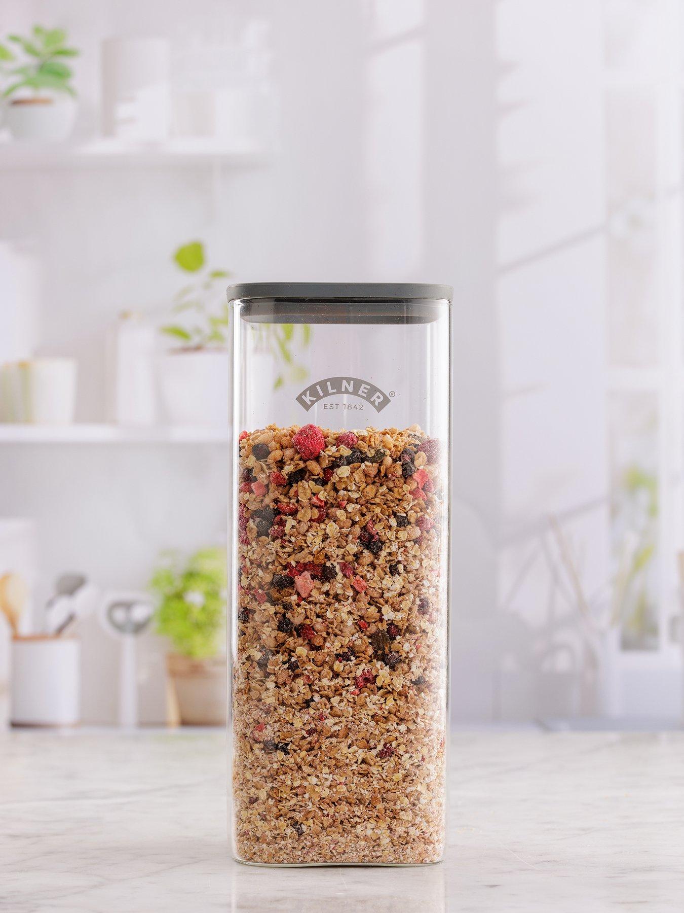 KILNER Fresh Storage Set Of 2 Square Storage Jars 3.5l
