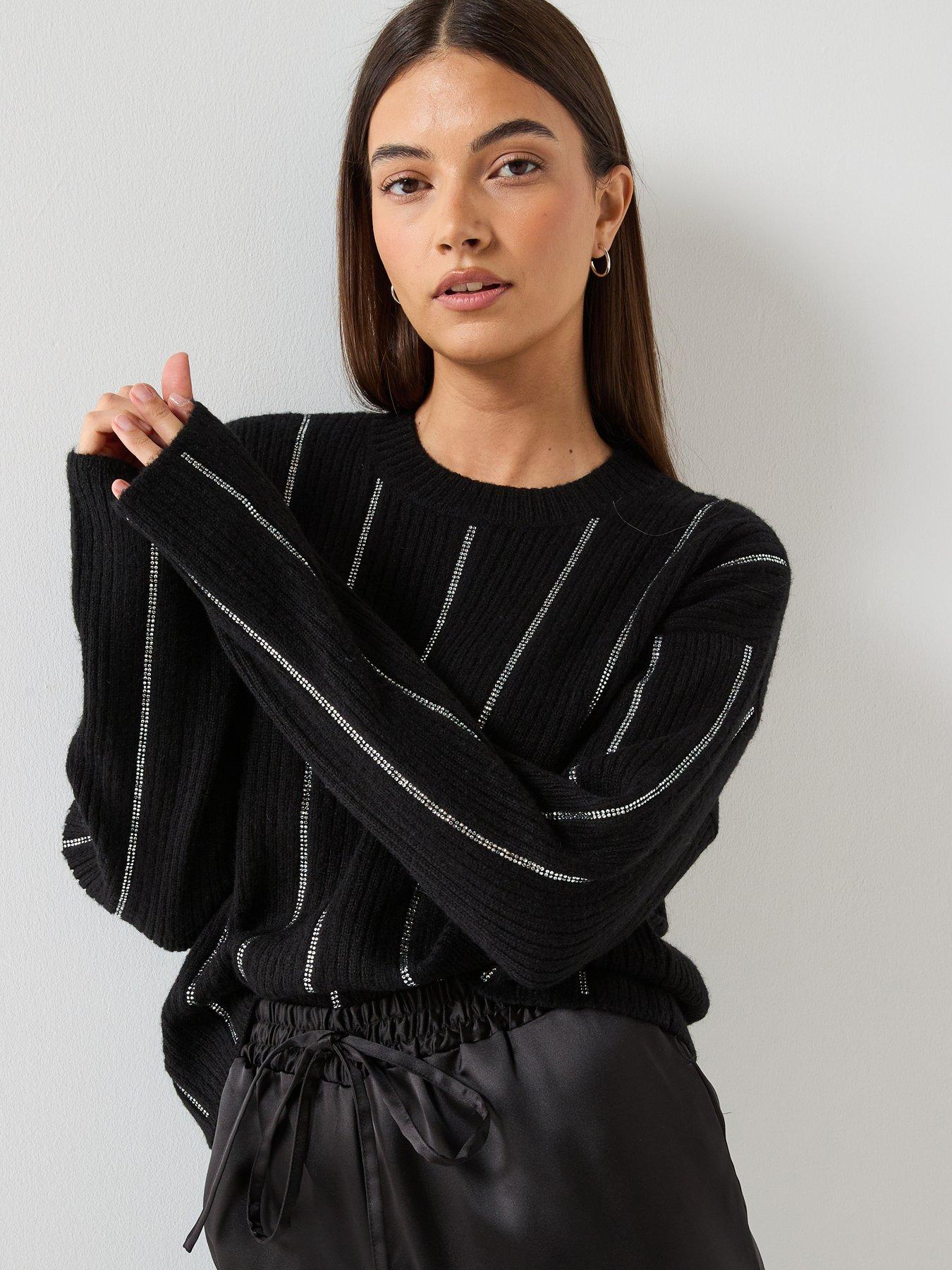 hugo-ribbed-knitted-jumper-black