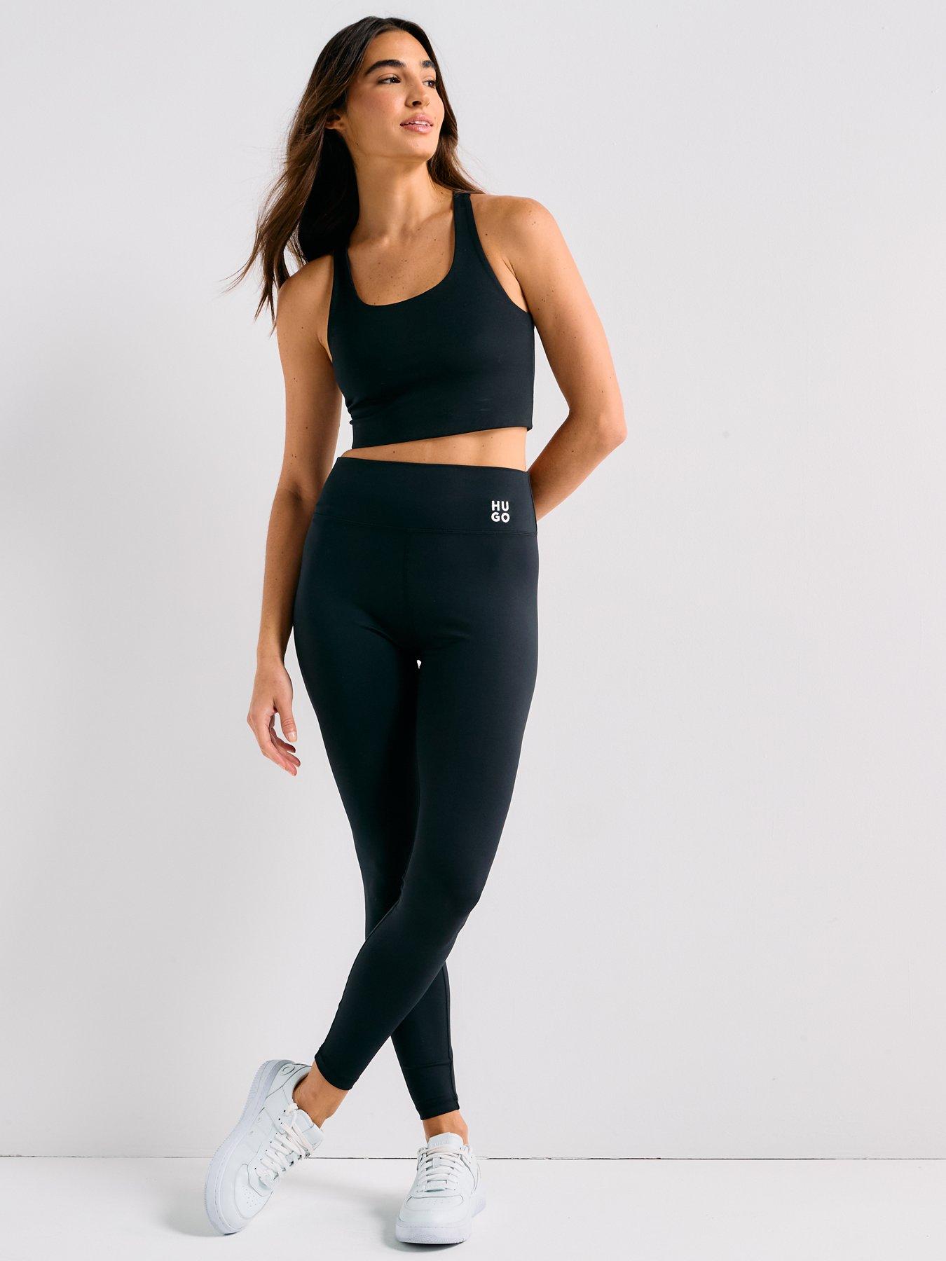 Image 3 of 6 of HUGO High Waisted Leggings - Black