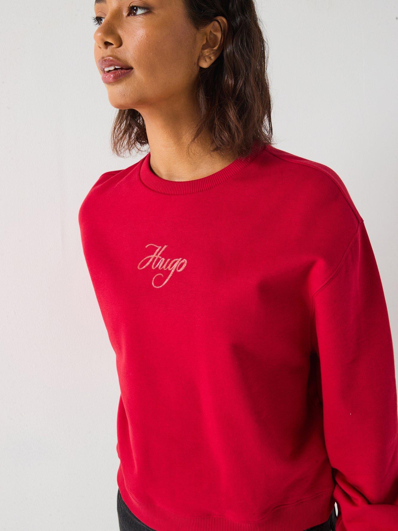 HUGO Logo Sweatshirt - Medium Red