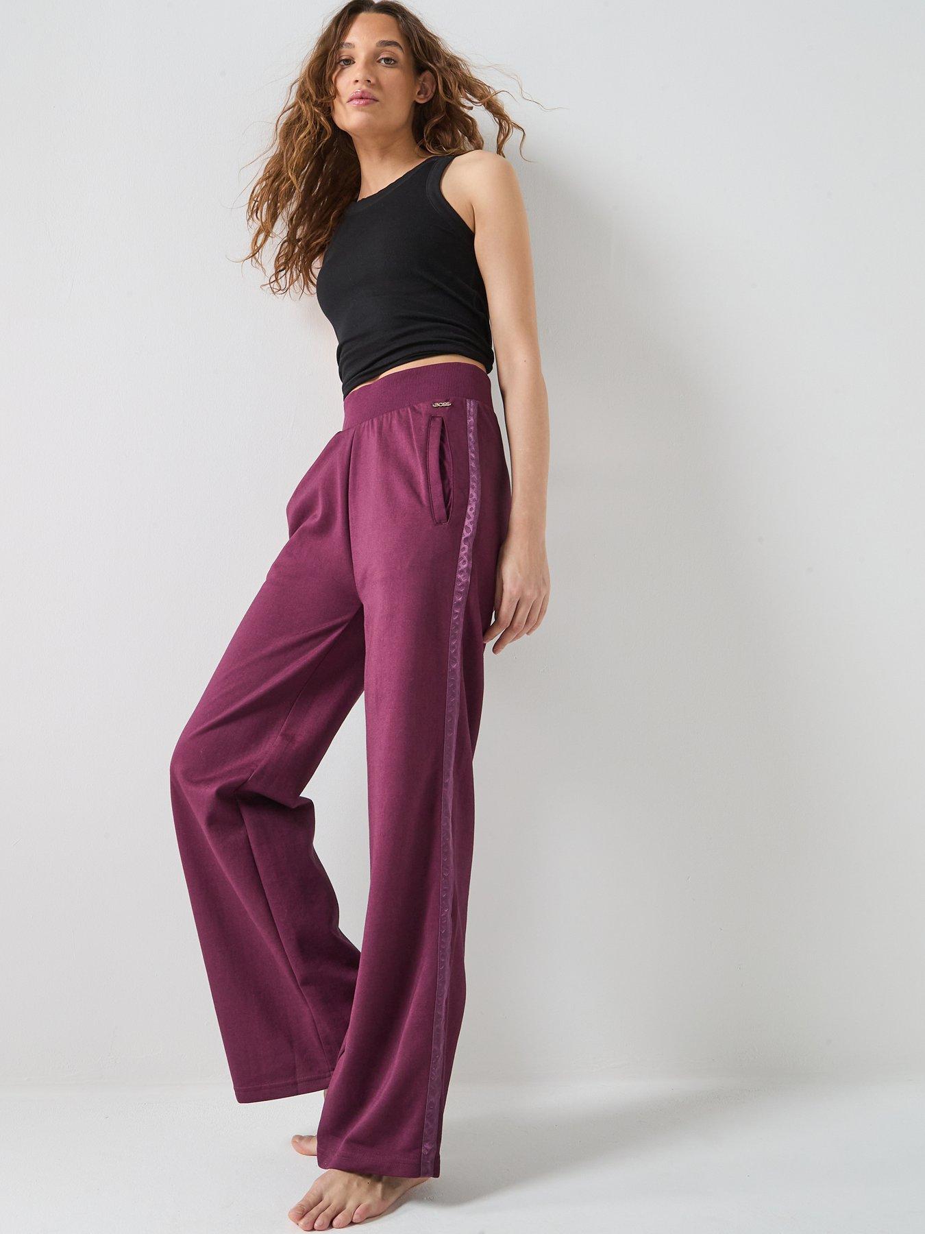 Image 3 of 5 of BOSS Flared Leg Jogger Pants - Dark Pink