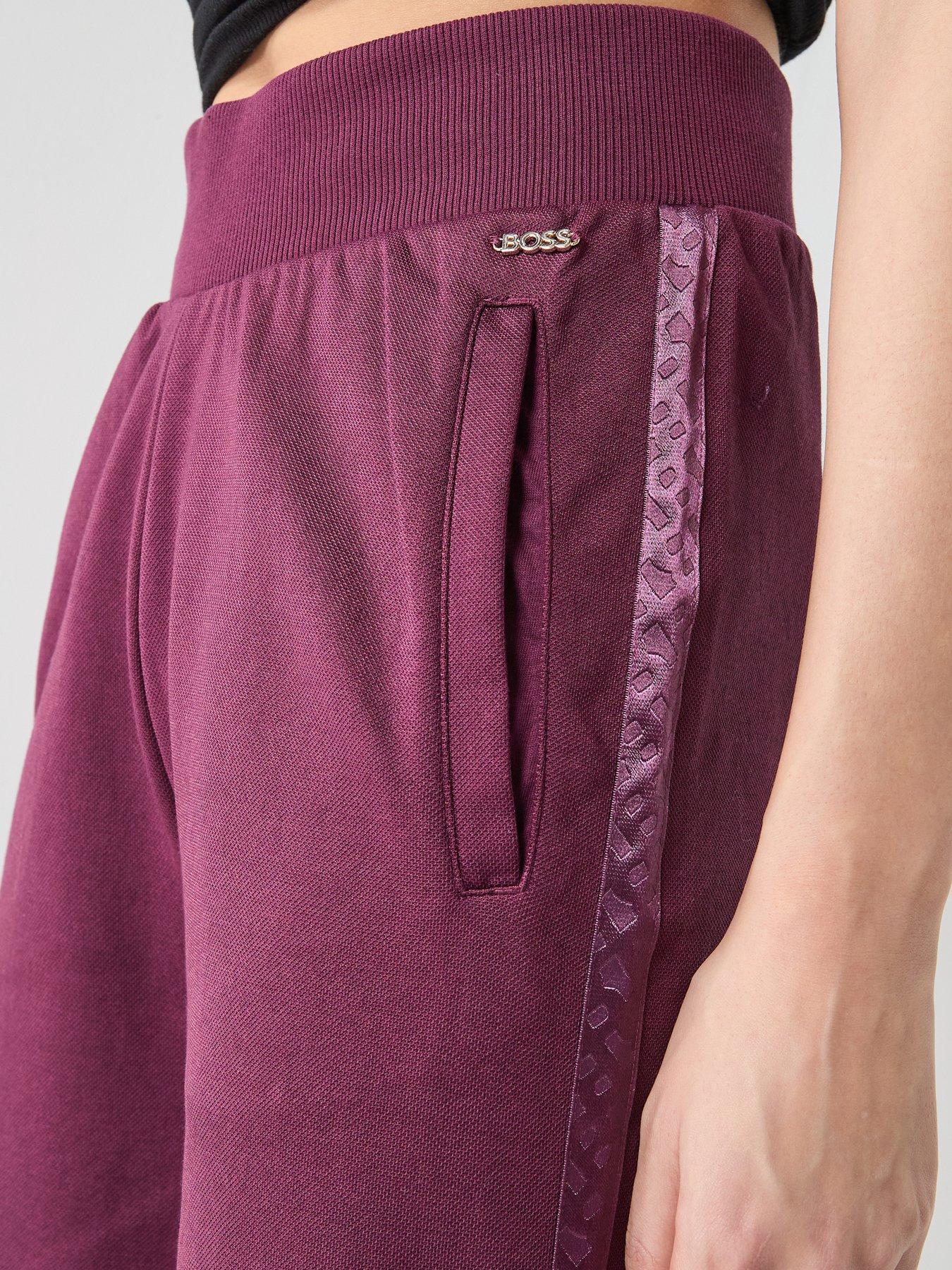 Image 4 of 5 of BOSS Flared Leg Jogger Pants - Dark Pink