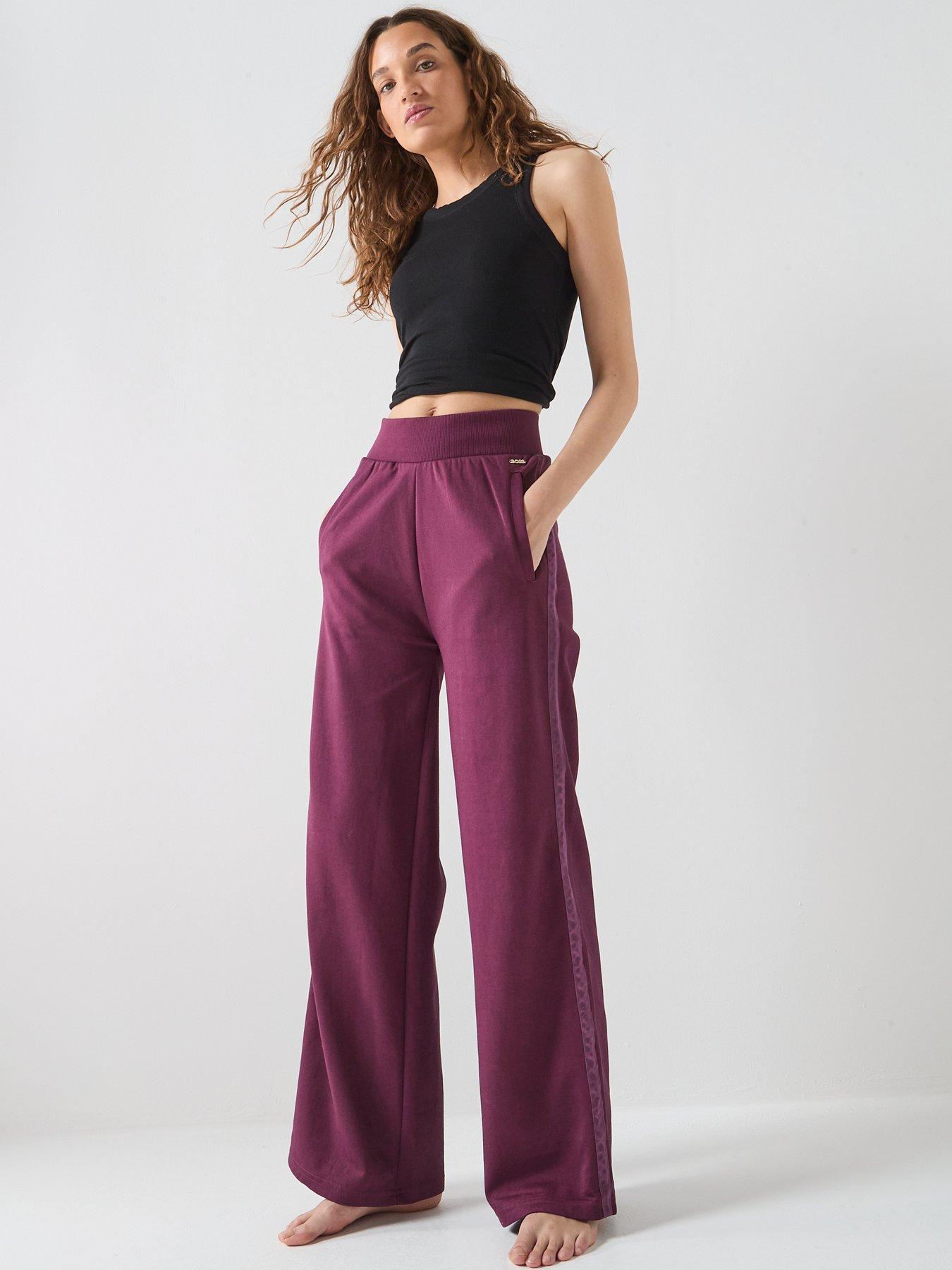 Image 5 of 5 of BOSS Flared Leg Jogger Pants - Dark Pink