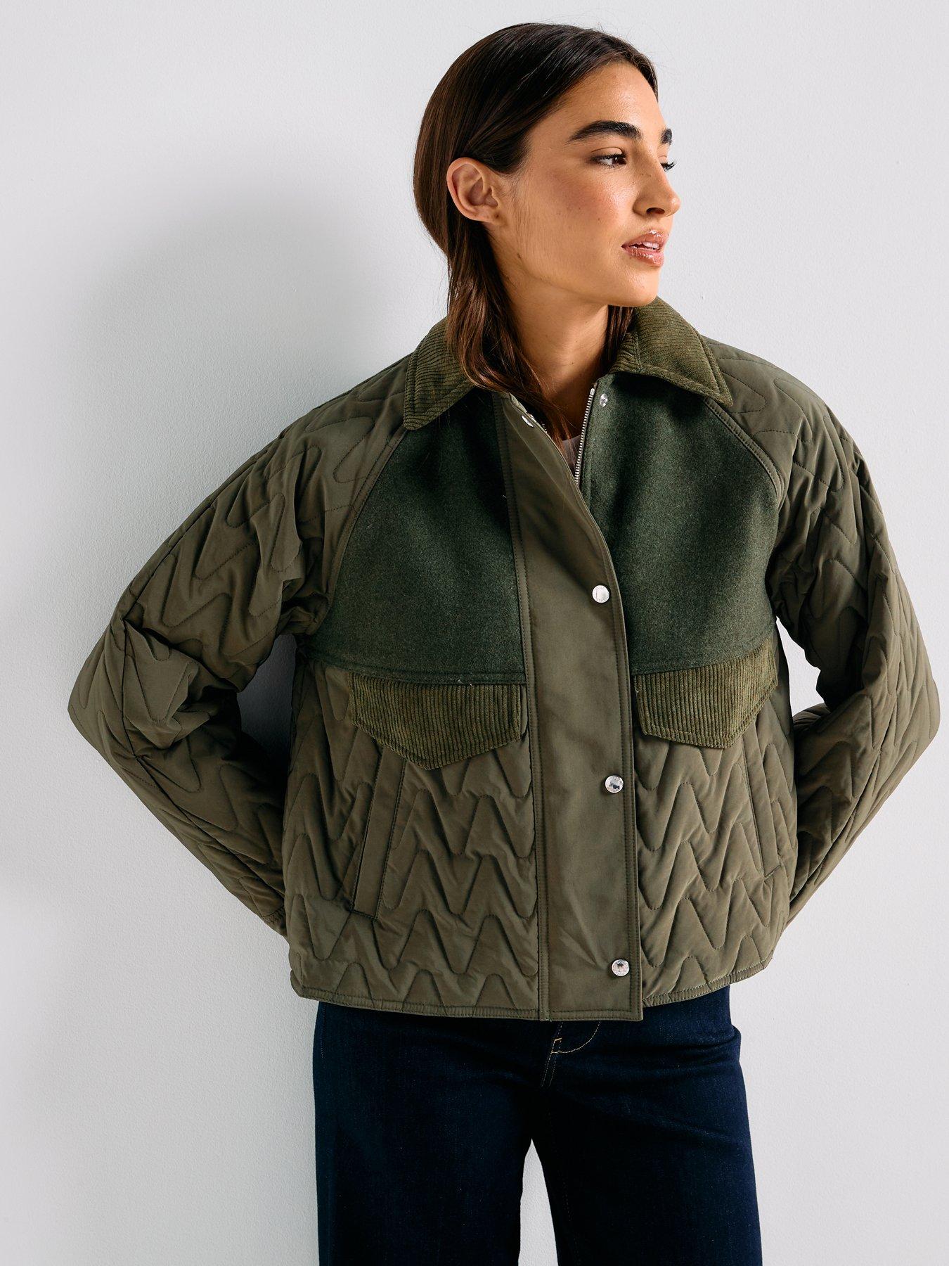 undefined Pabori Collared Coat - Dark Green