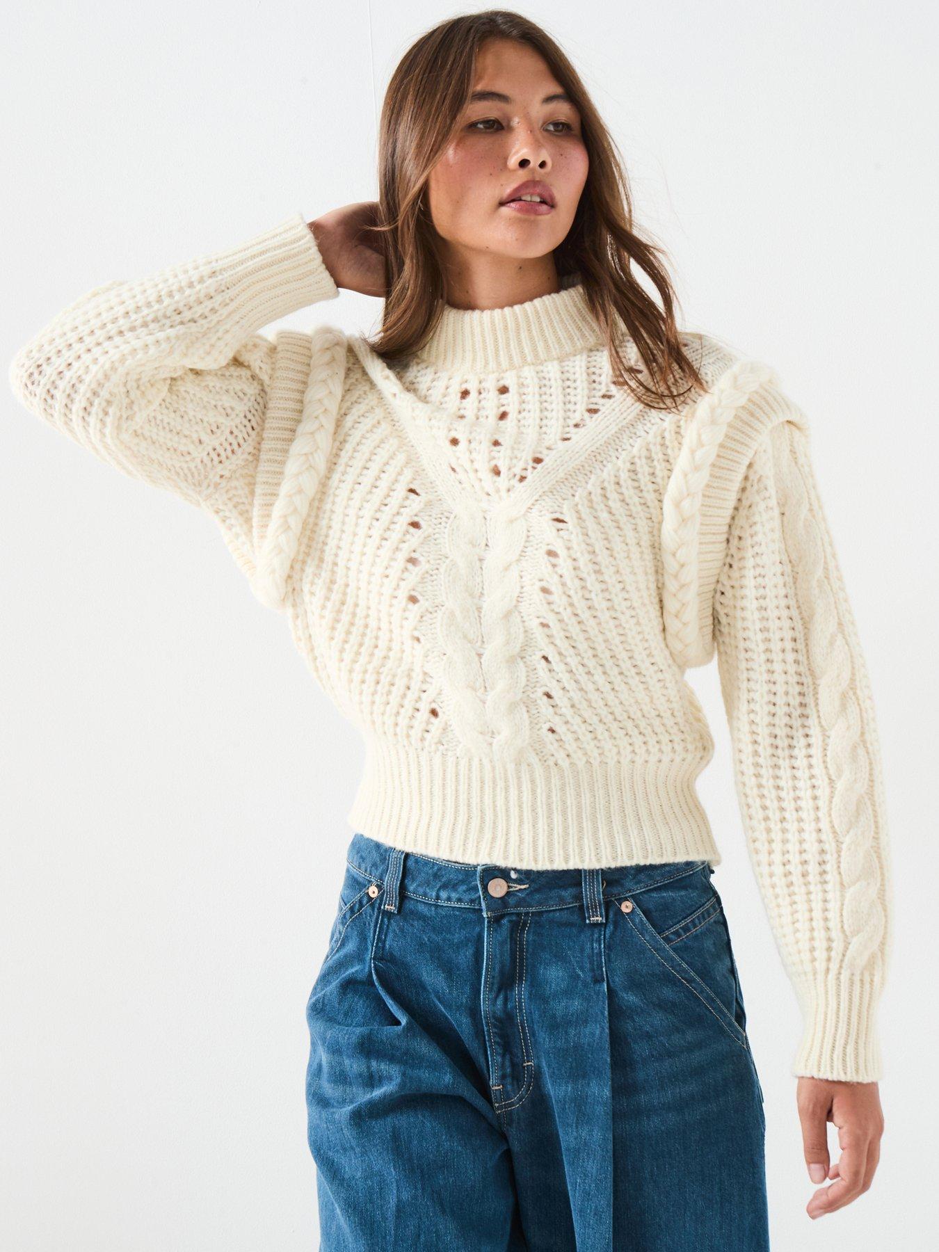 BOSS Fasta Knit Jumper - White