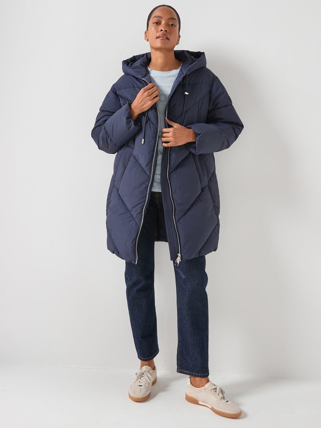 BOSS Piapolly Long Puffer Coat - Dark Blue