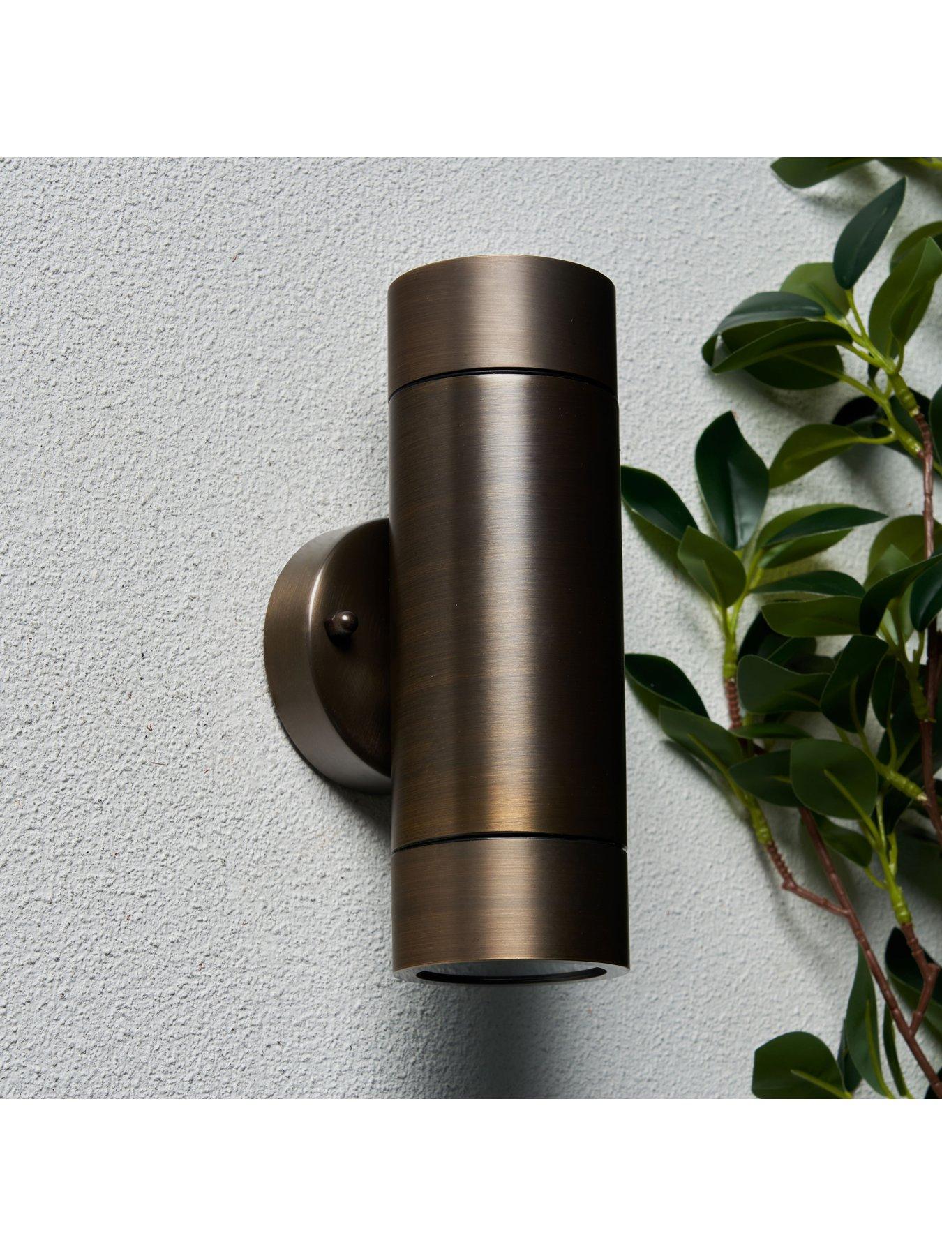 Zinc Brac Solid Brass 2lt Up  &  Down GU10 WL Bronze