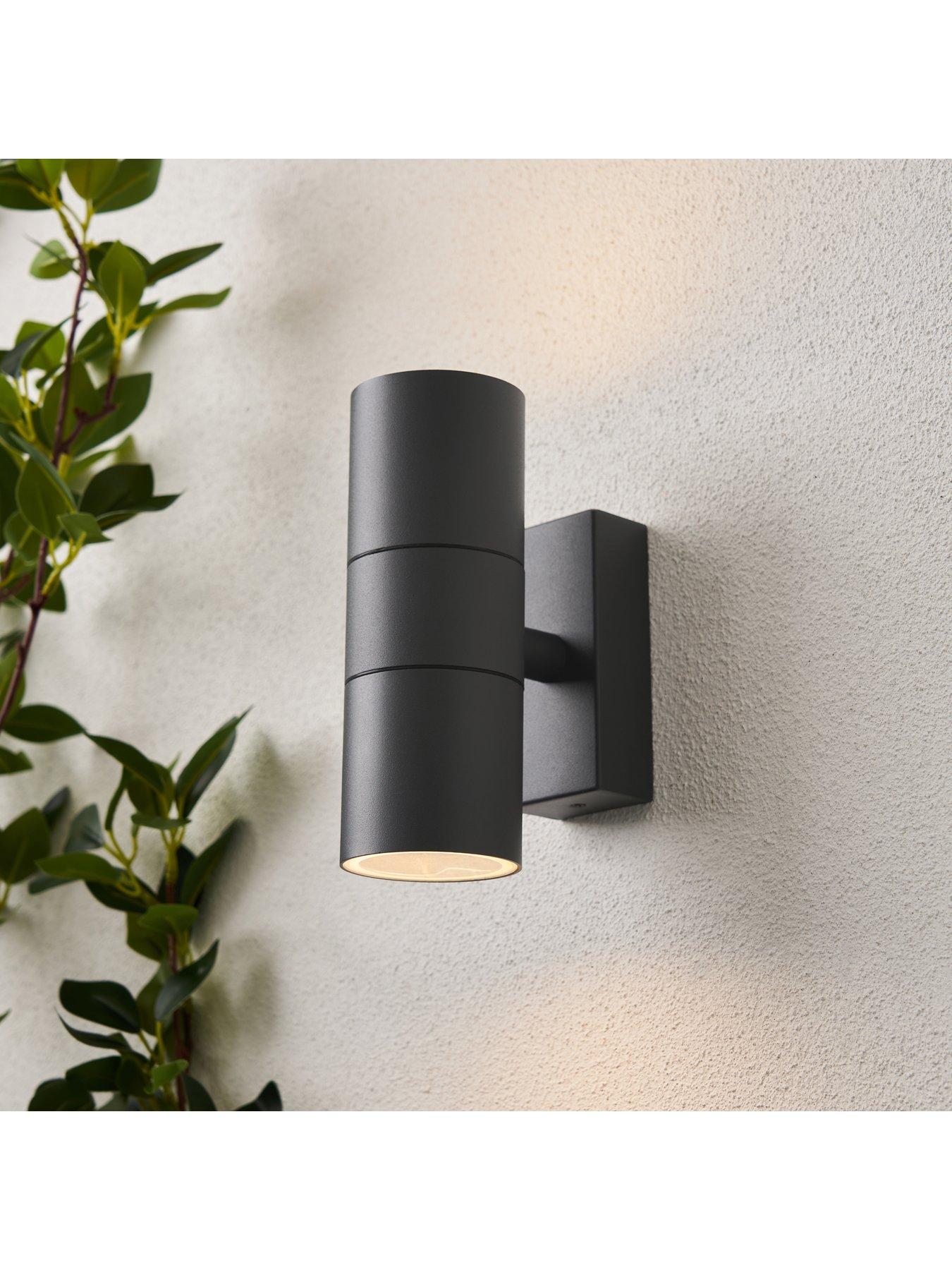 undefined Leto IP65 2lt GU10 Wall light Anth