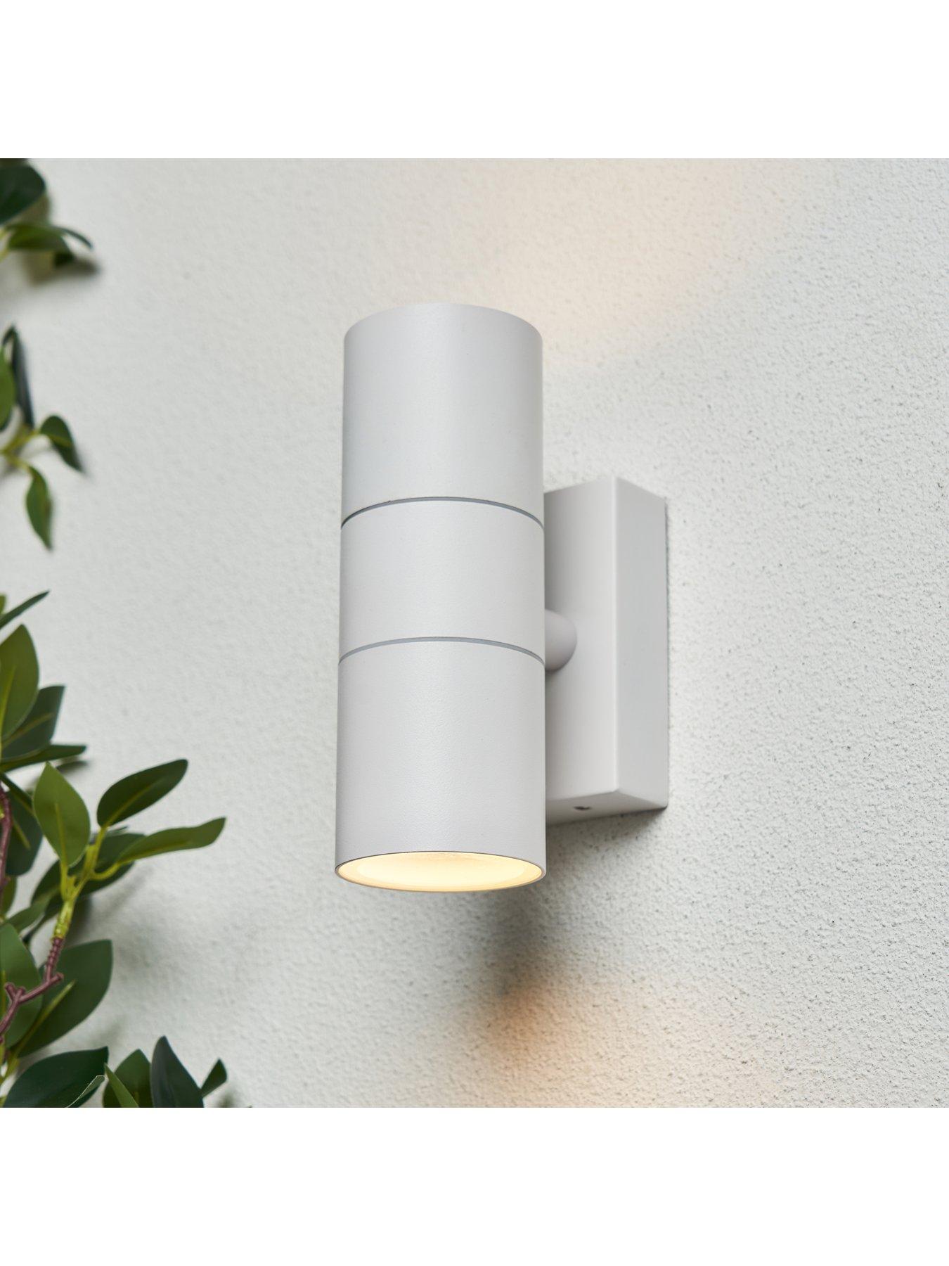 Zinc Leto IP65 2lt GU10 Wall light White