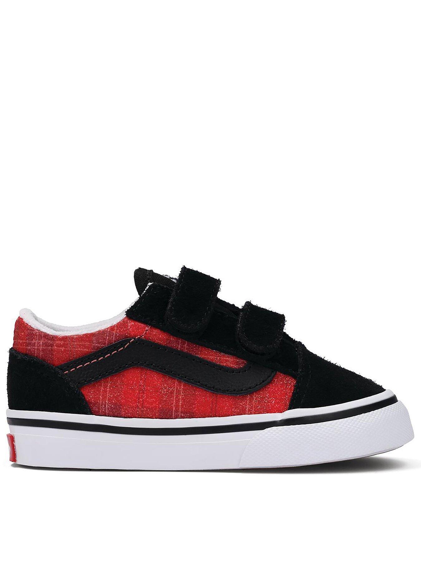 Vans Toddler Old Skool Velcro Trainers, Multi, Size 5 Younger