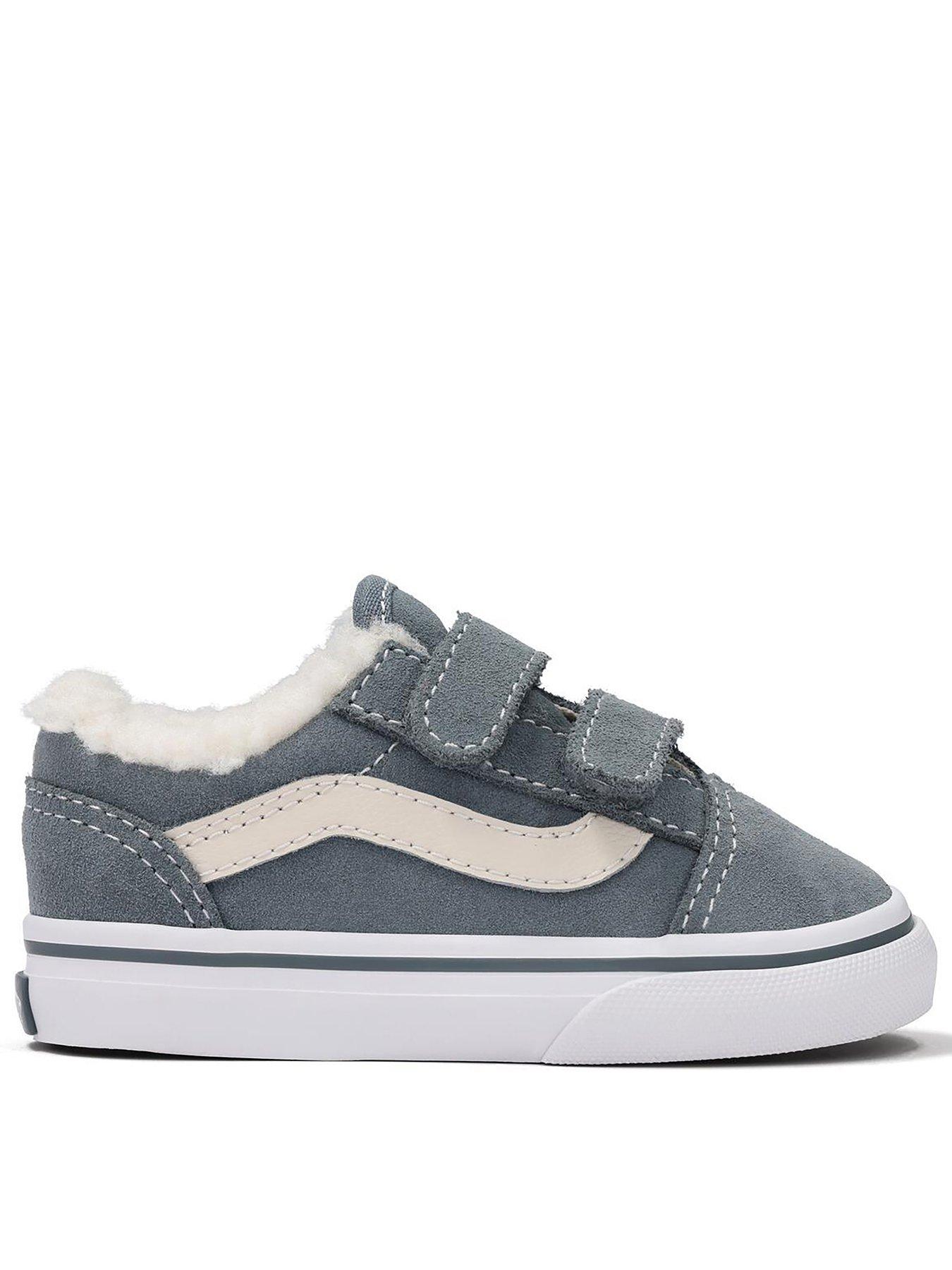 Vans Toddler Old Skool Velcro Trainers - Grey