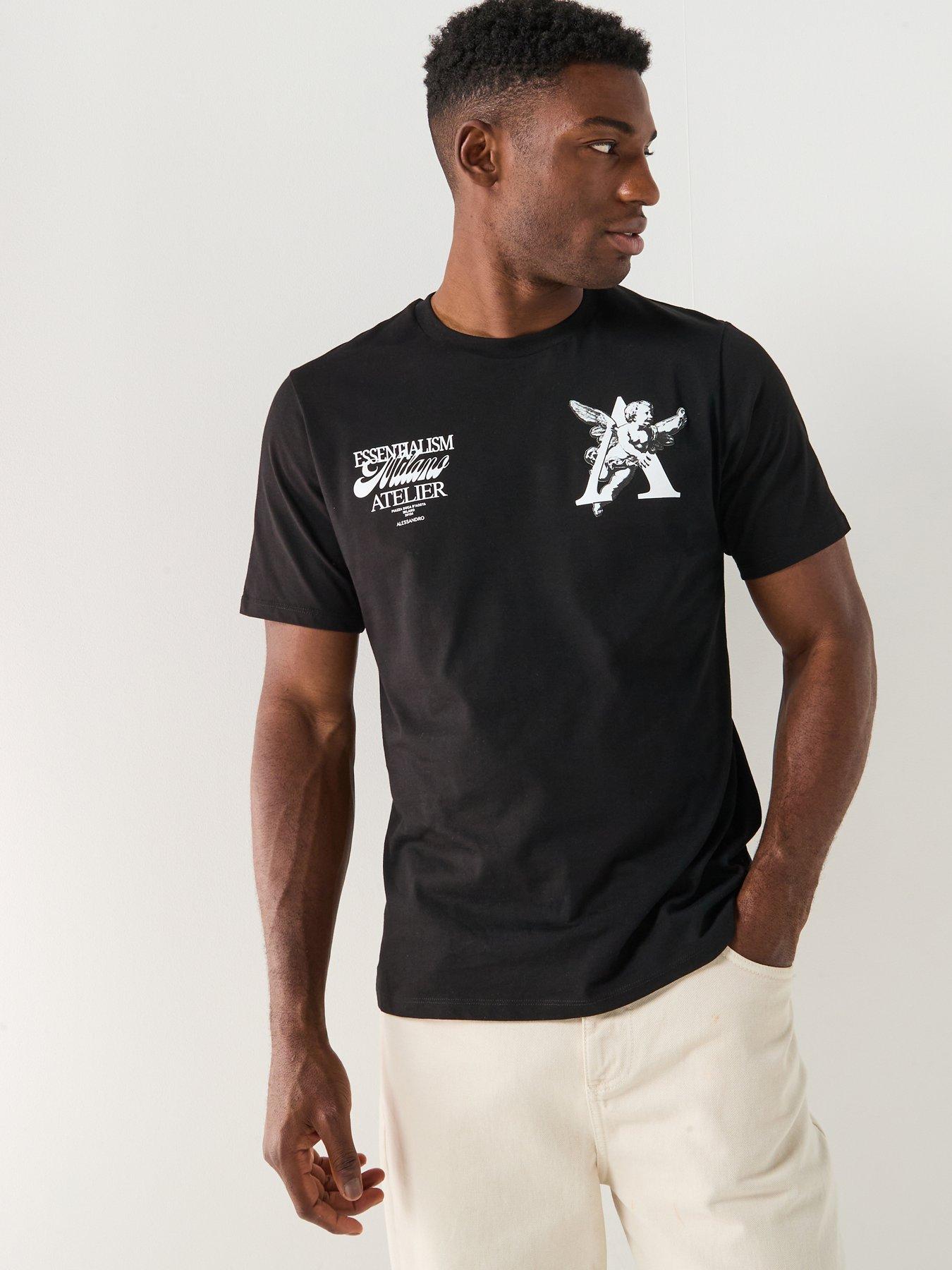 Alessandro Zavetti Putto Graphic Backprint T-shirt - Black