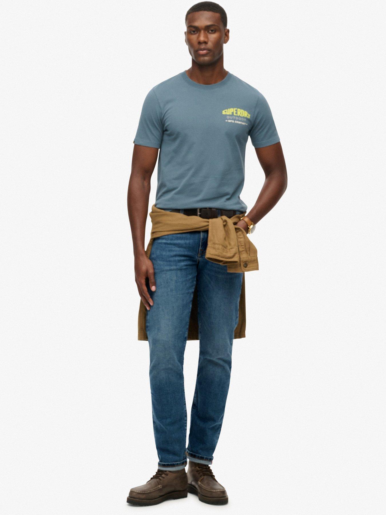 Image 2 of 5 of Superdry Mountain Relaxed T-Shirt - Blue