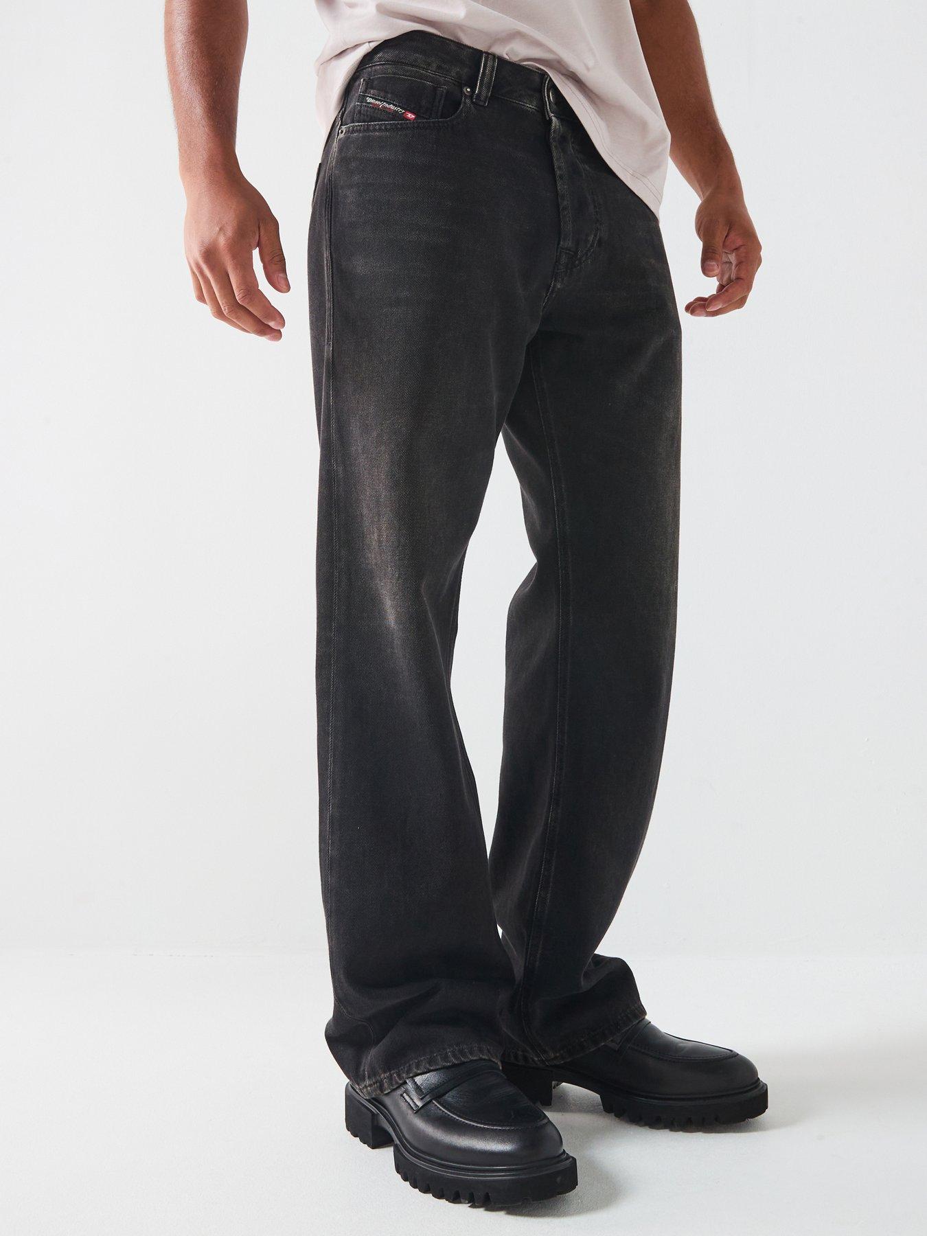 Diesel D-Eeper Relaxed Straight Fit Jeans - Dark Grey | Very