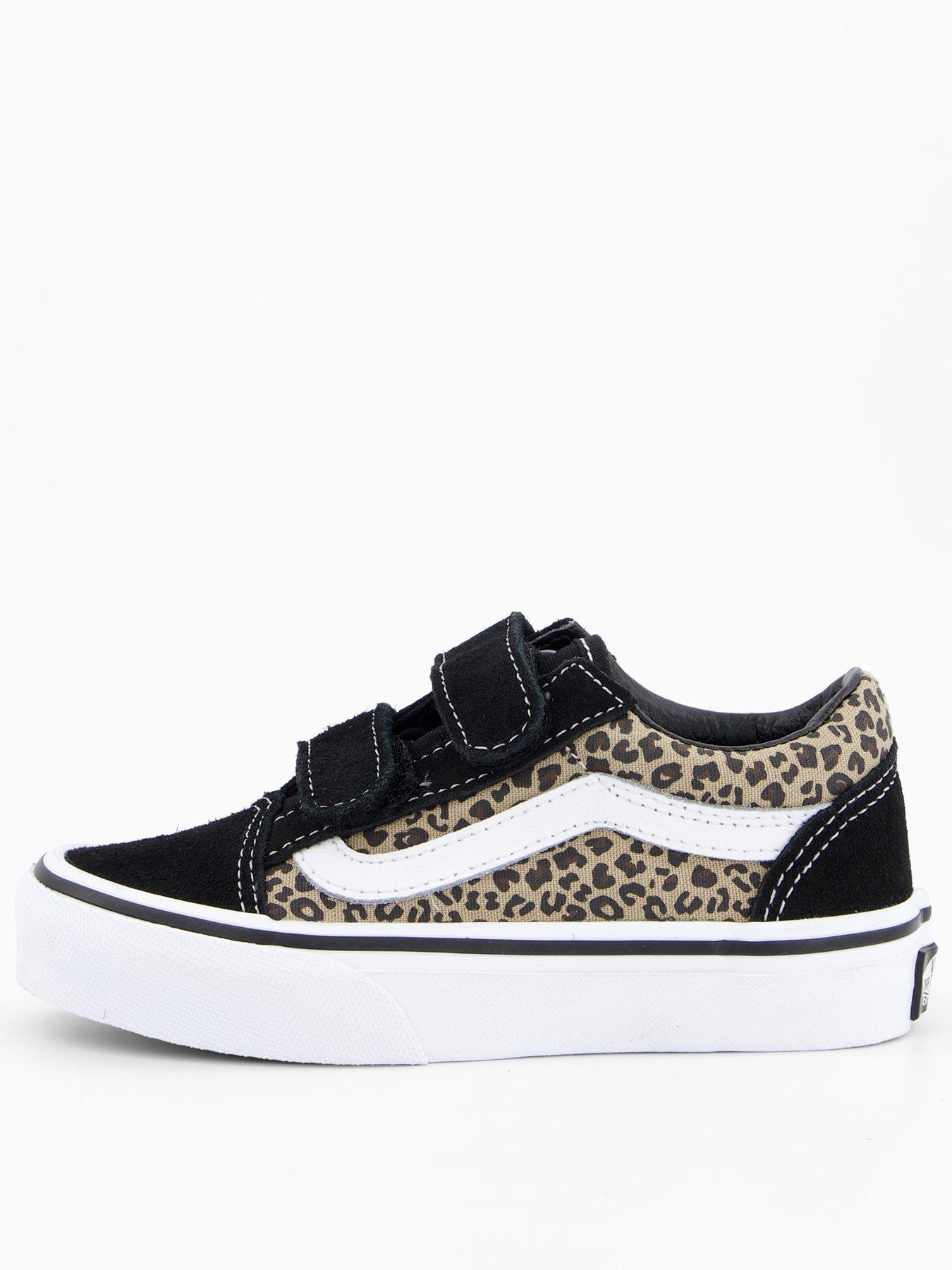 Vans Kids Unisex Old Skool V - Black/Leopard