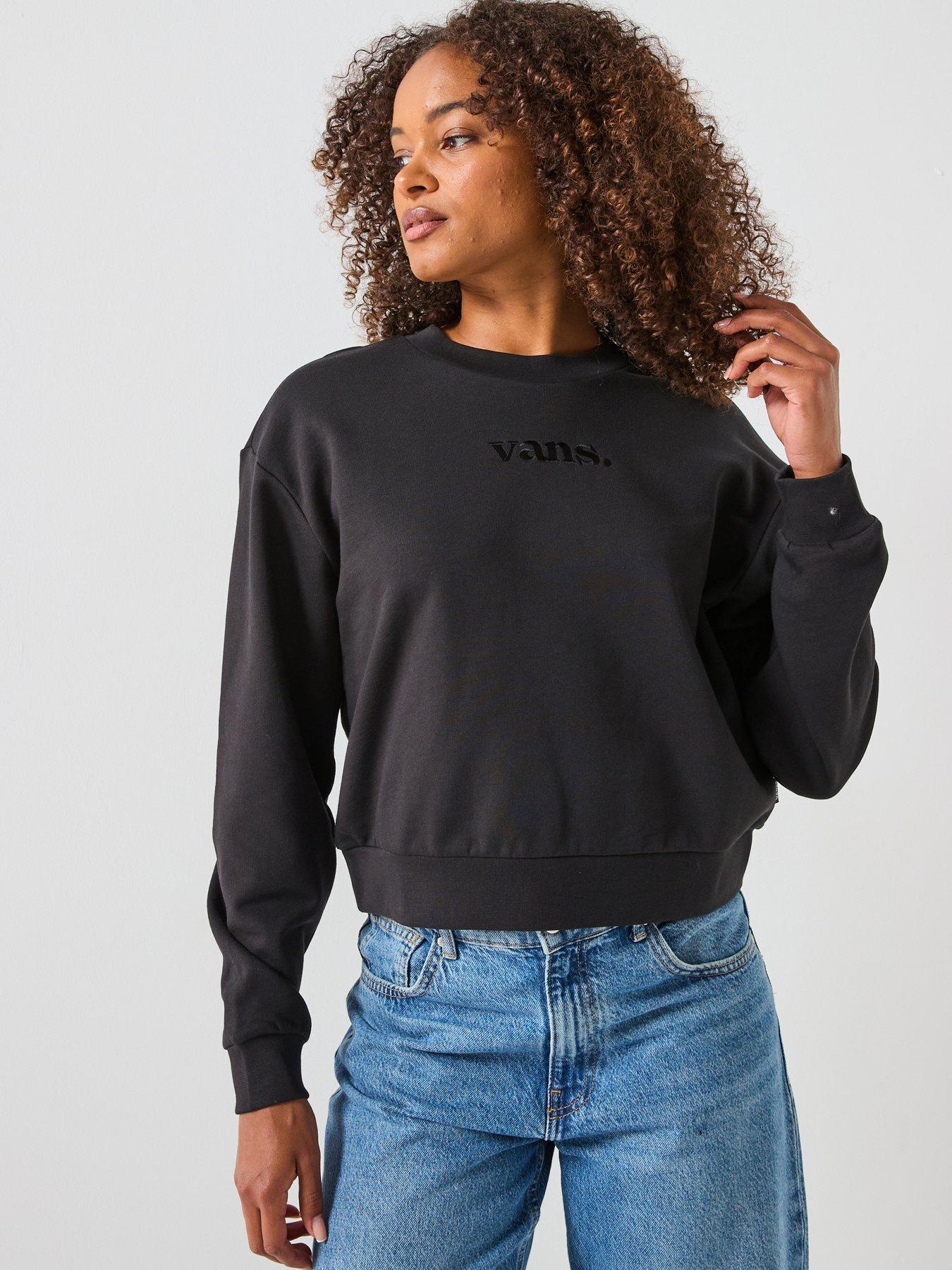 Vans Womens Essential French Terry Relaxed Crew - Black