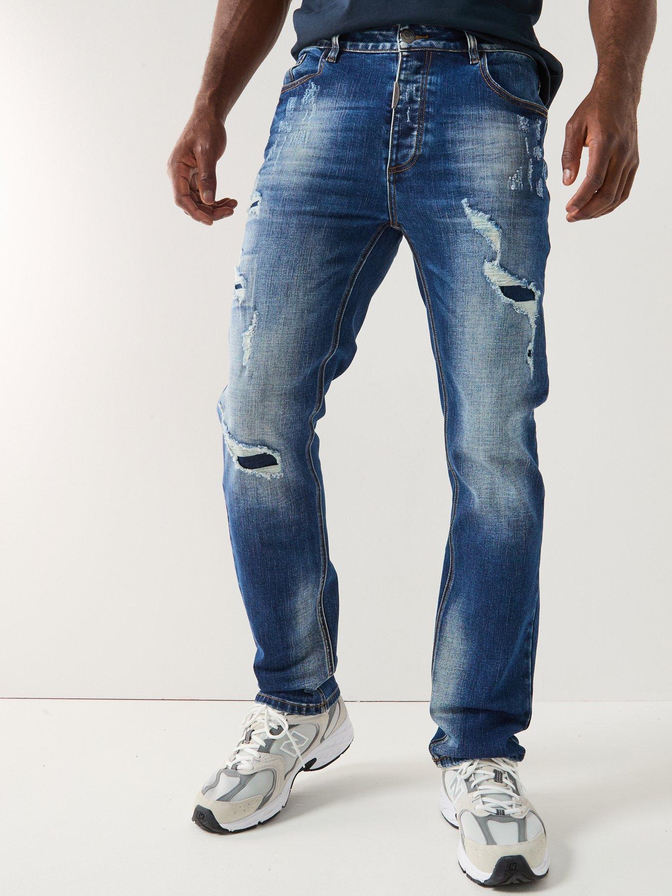 Alessandro Zavetti Remergio Loose Slim Fit Jeans - Mid Wash