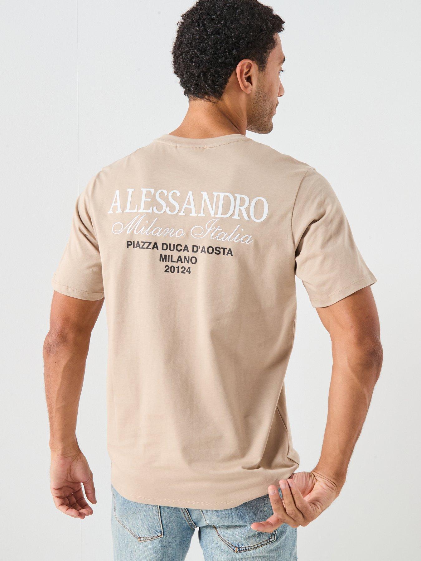 Alessandro Zavetti Montanelli Graphic Back Print T-Shirt - Beige
