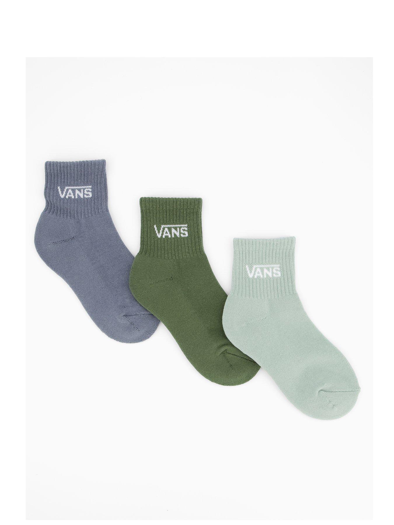 Vans Junior Classic Half Crew Socks - Grey/Green