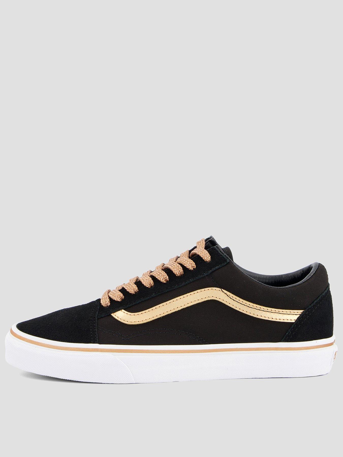 Vans Unisex Old Skool Trainers - Metallic Pop Black
