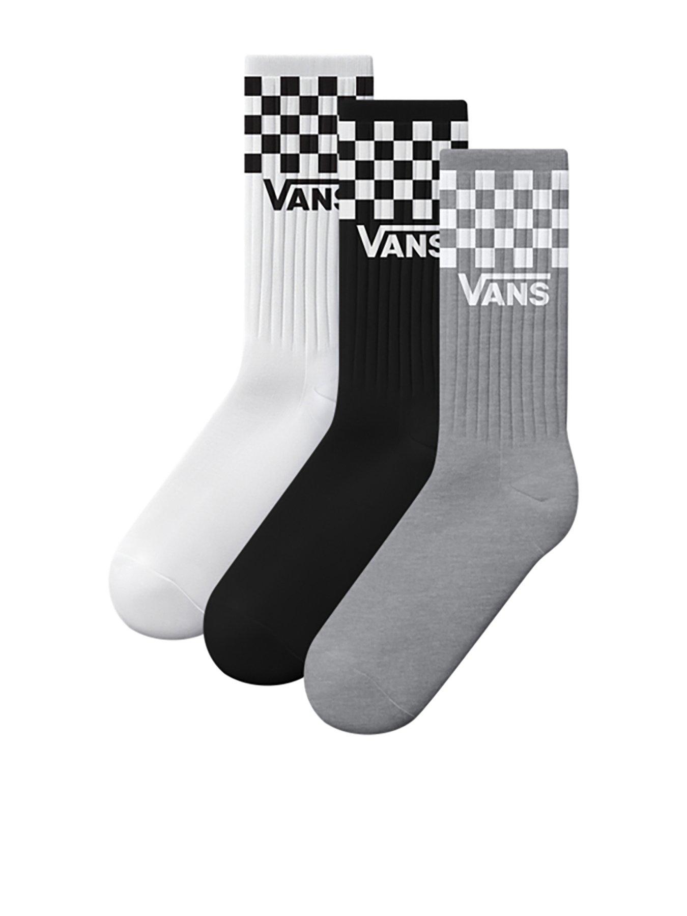 Vans Unisex Classic Half Check Socks - Black/White/Grey