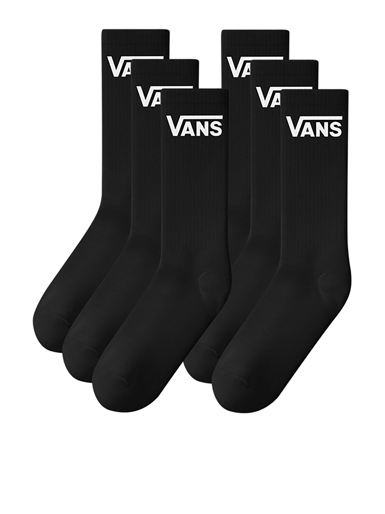 Vans Unisex Classic Crew Socks 3 Pack - Black