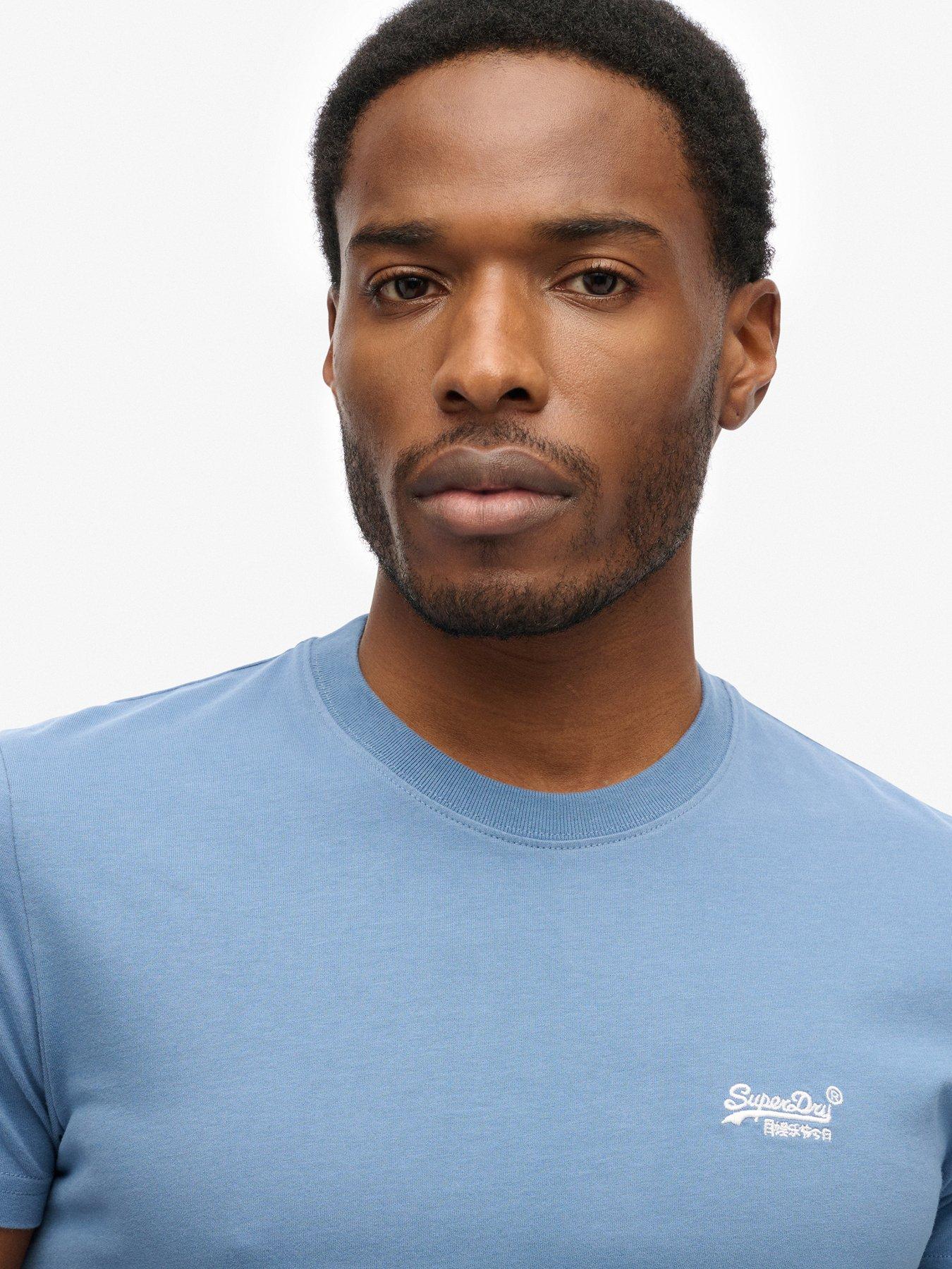 Image 3 of 3 of Superdry Essential Logo Embroidered T-Shirt - Blue