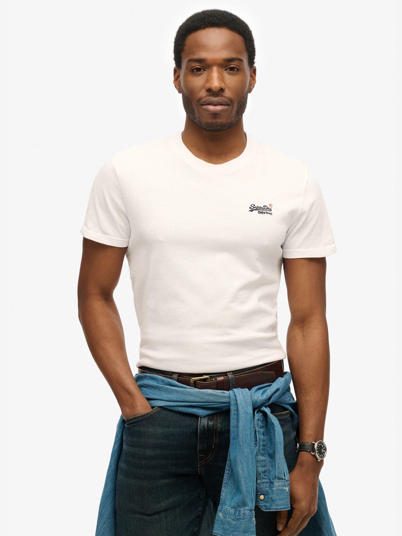 undefined Essential Contrast Embroidered T-Shirt - White