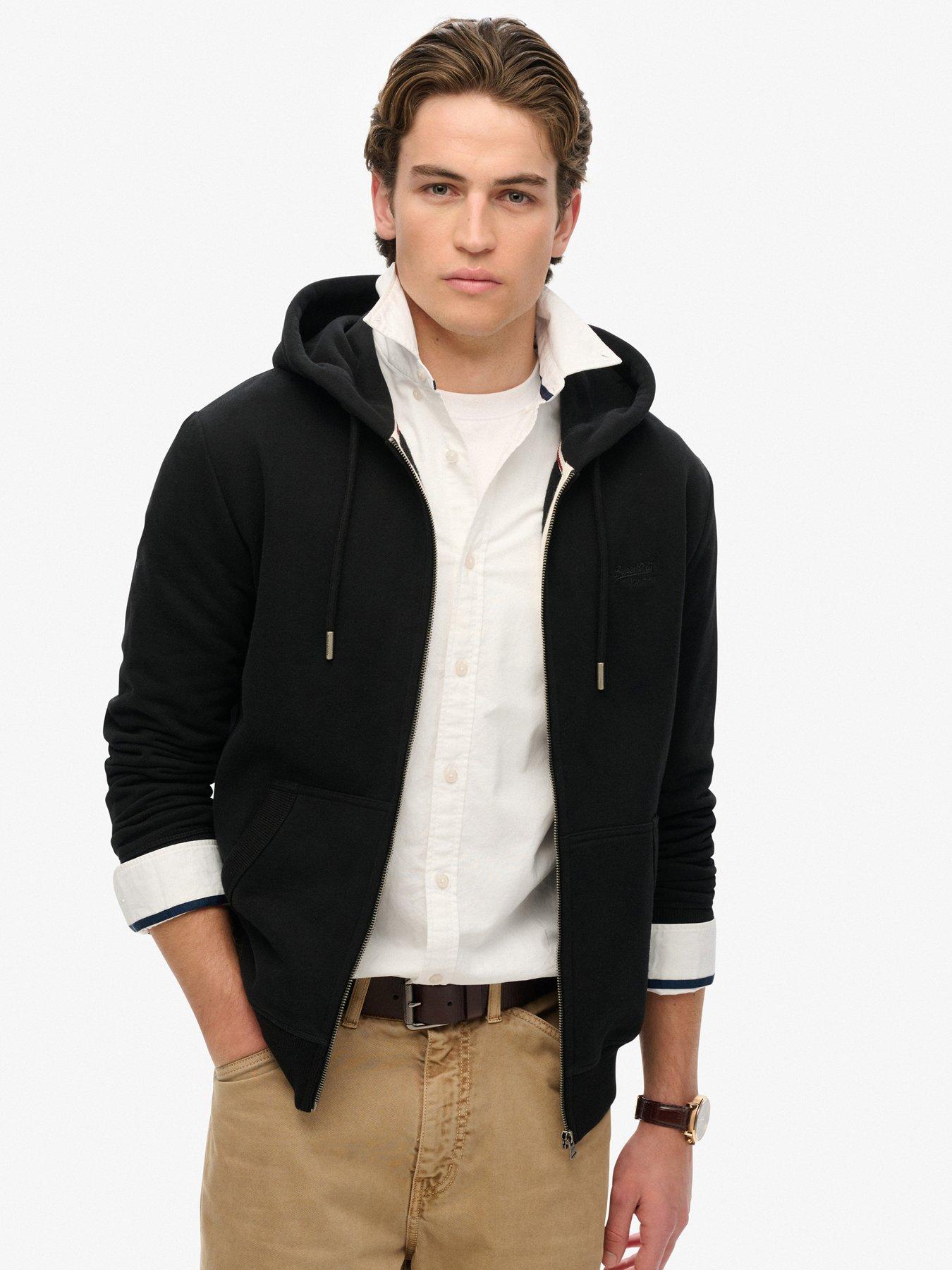 Superdry Essential Logo Zip Hoodie - Black