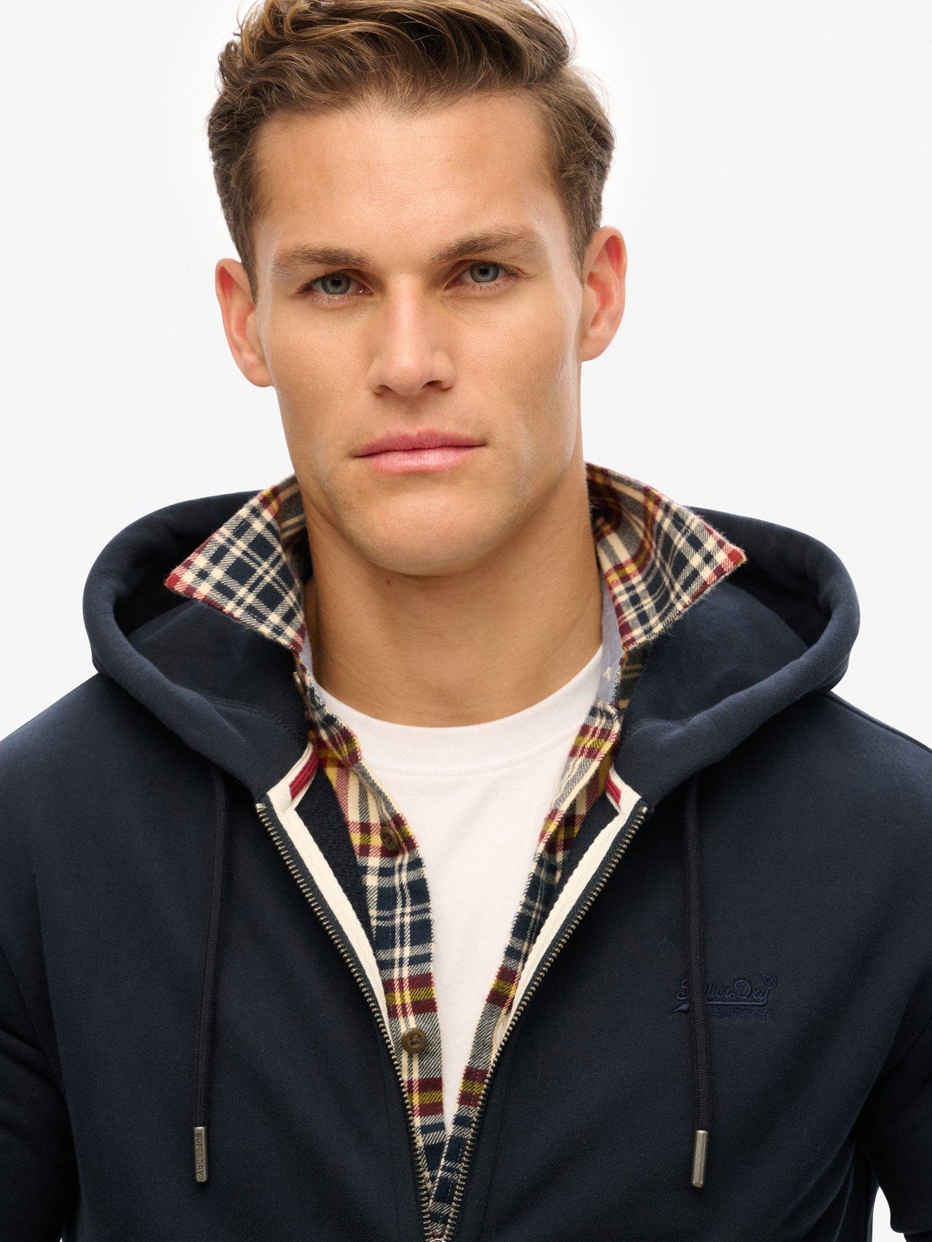 Image 3 of 5 of Superdry Essential Logo Zip Hoodie - Navy