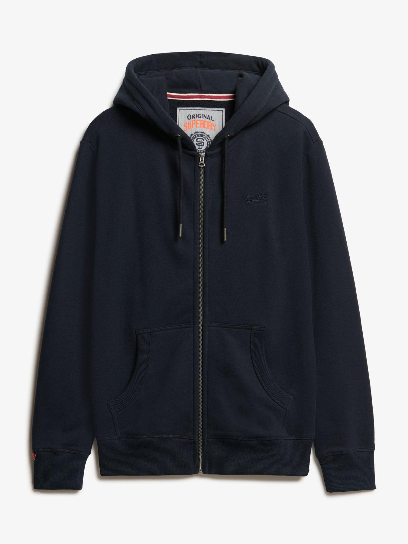 Image 4 of 5 of Superdry Essential Logo Zip Hoodie - Navy