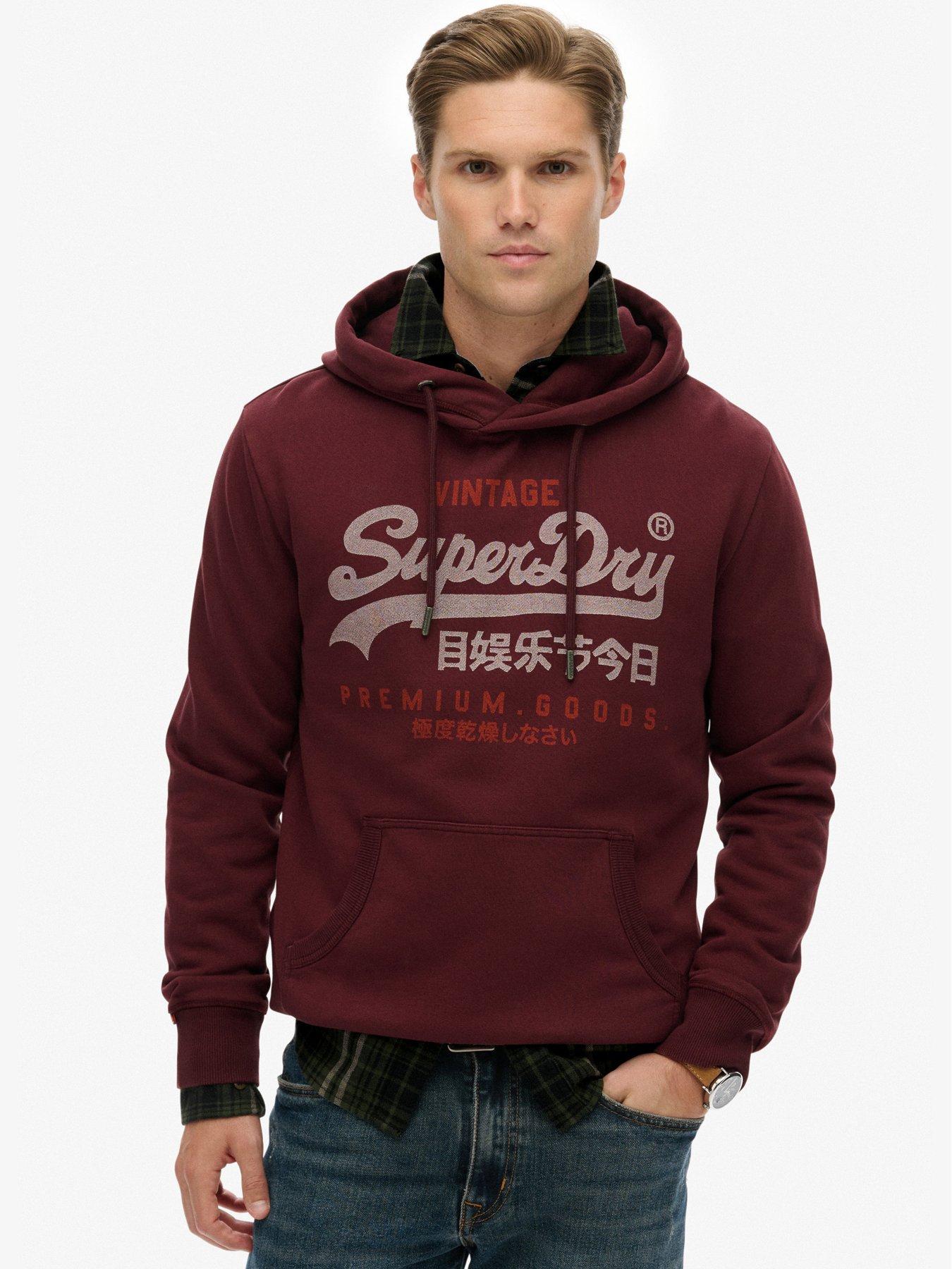 Image 1 of 5 of Superdry Vintage Duo Classic Hoodie - Red