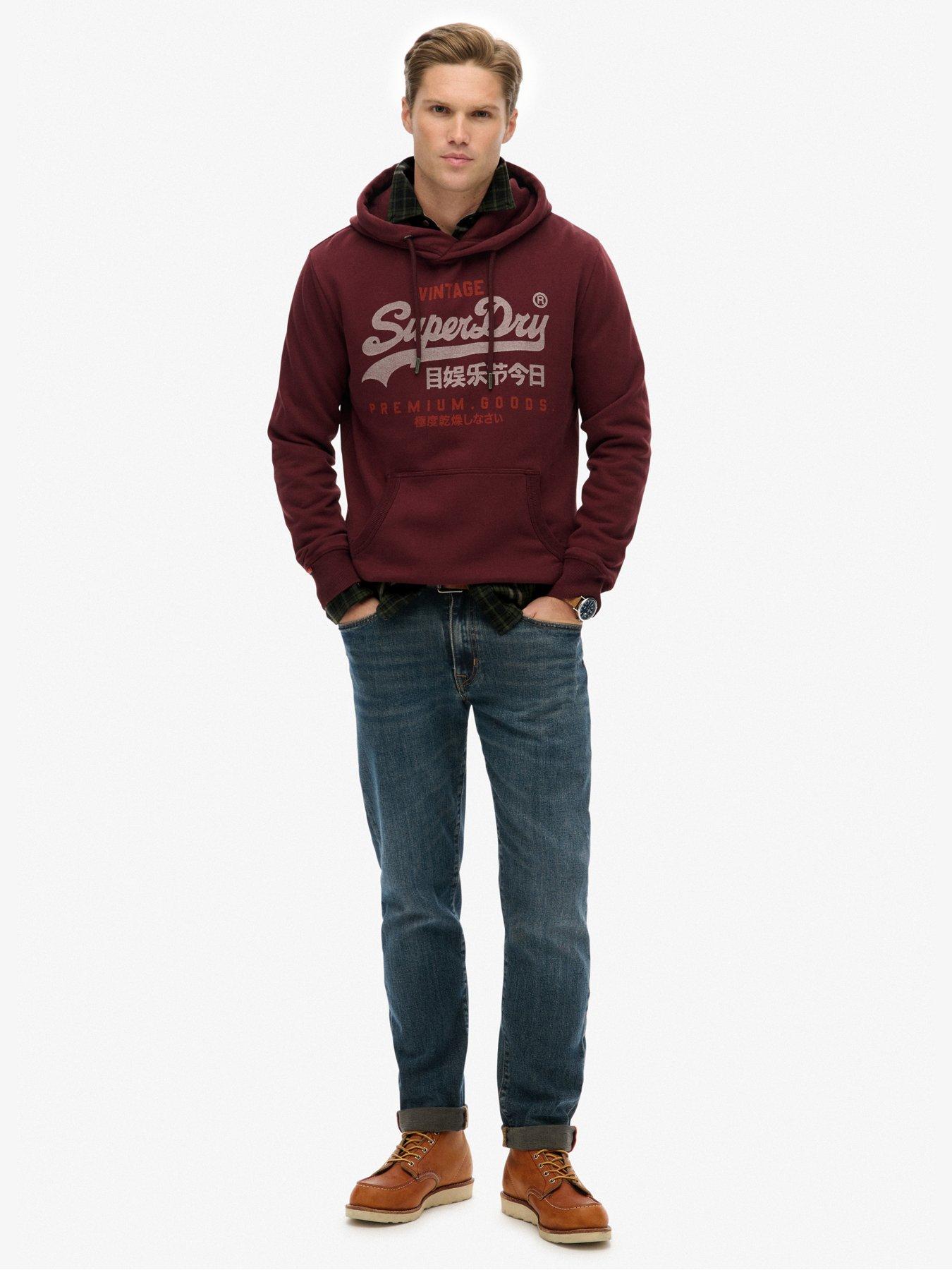 Image 2 of 5 of Superdry Vintage Duo Classic Hoodie - Red