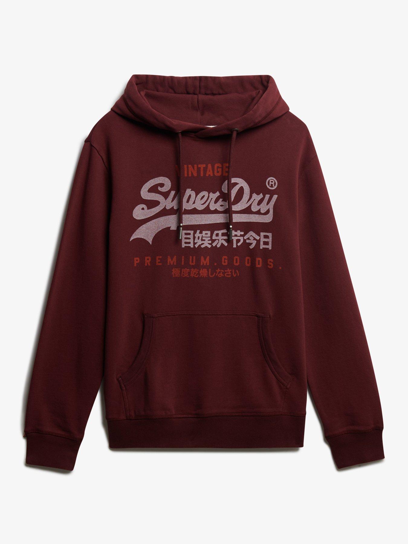Image 4 of 5 of Superdry Vintage Duo Classic Hoodie - Red