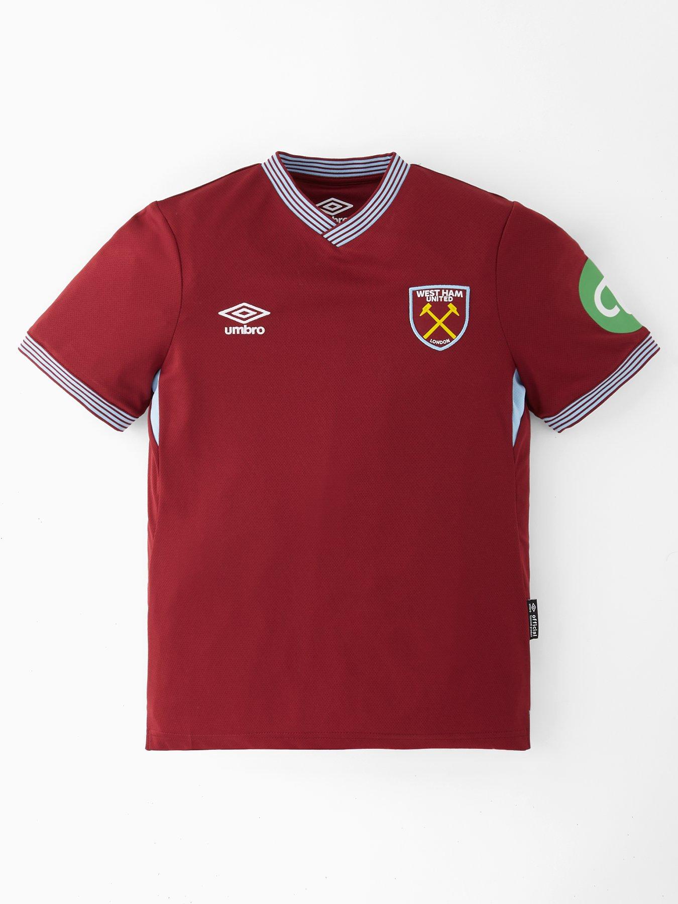 Umbro Junior West Ham Home Football Shirt 25/26, Red, Size L