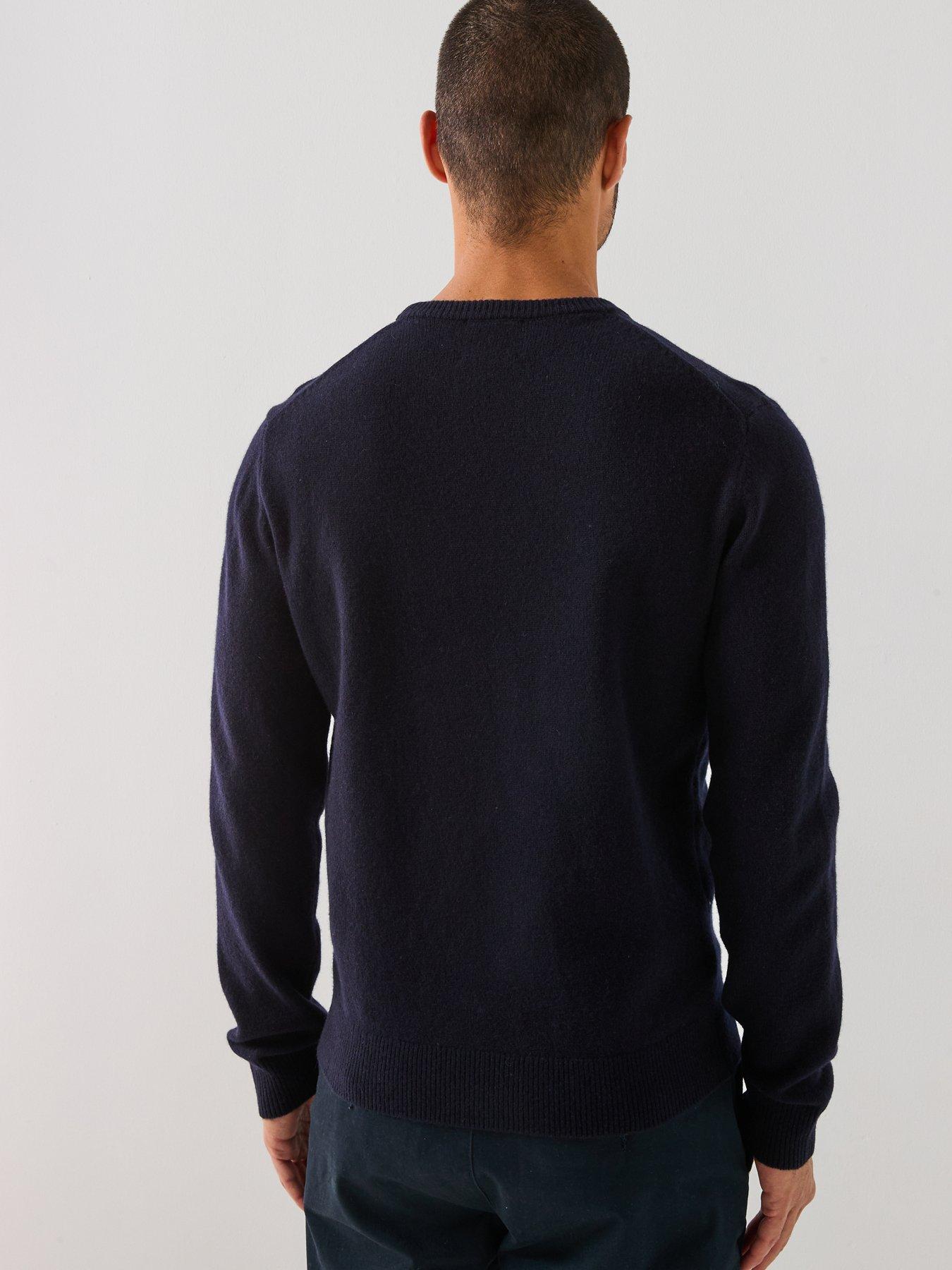 Image 2 of 6 of Hackett Heritage Harry Dog Crew Knitted Jumper - Navy